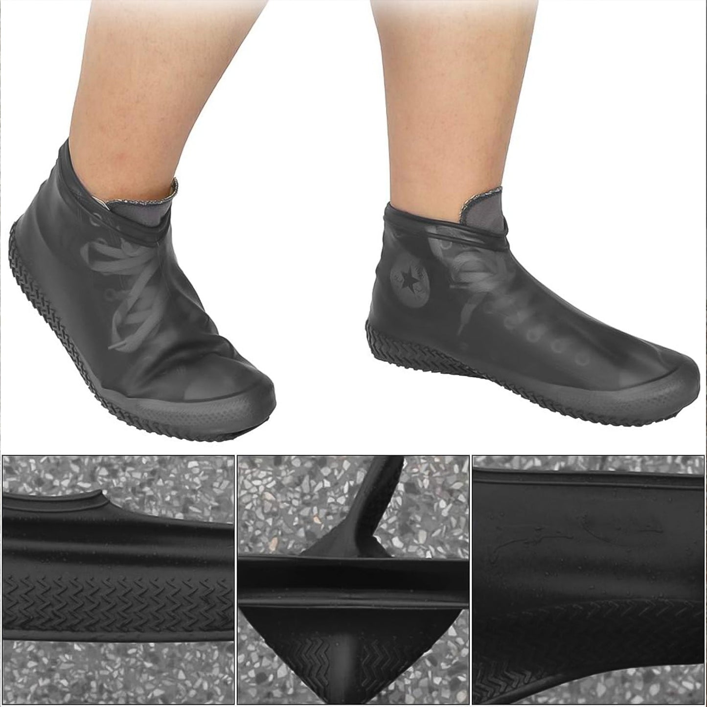 rain shoe cover for walking and riding, flexible waterproof shoe cover small size, travel shoe protector for monsoon, shoe protector for wet roads India, rainproof shoe cover with anti-slip sole, monsoon essentials shoe cover India,
