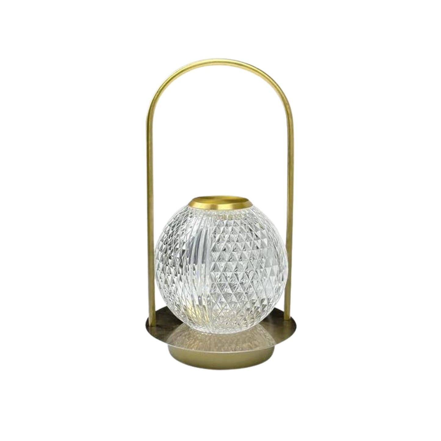 rechargeable 7 W LED touch lamp with built‑in 1800 mAh battery, cordless dimmable night light touch control, portable round crystal‑ball rechargeable desk lamp, USB‑C charging outdoor bedside touch lamp