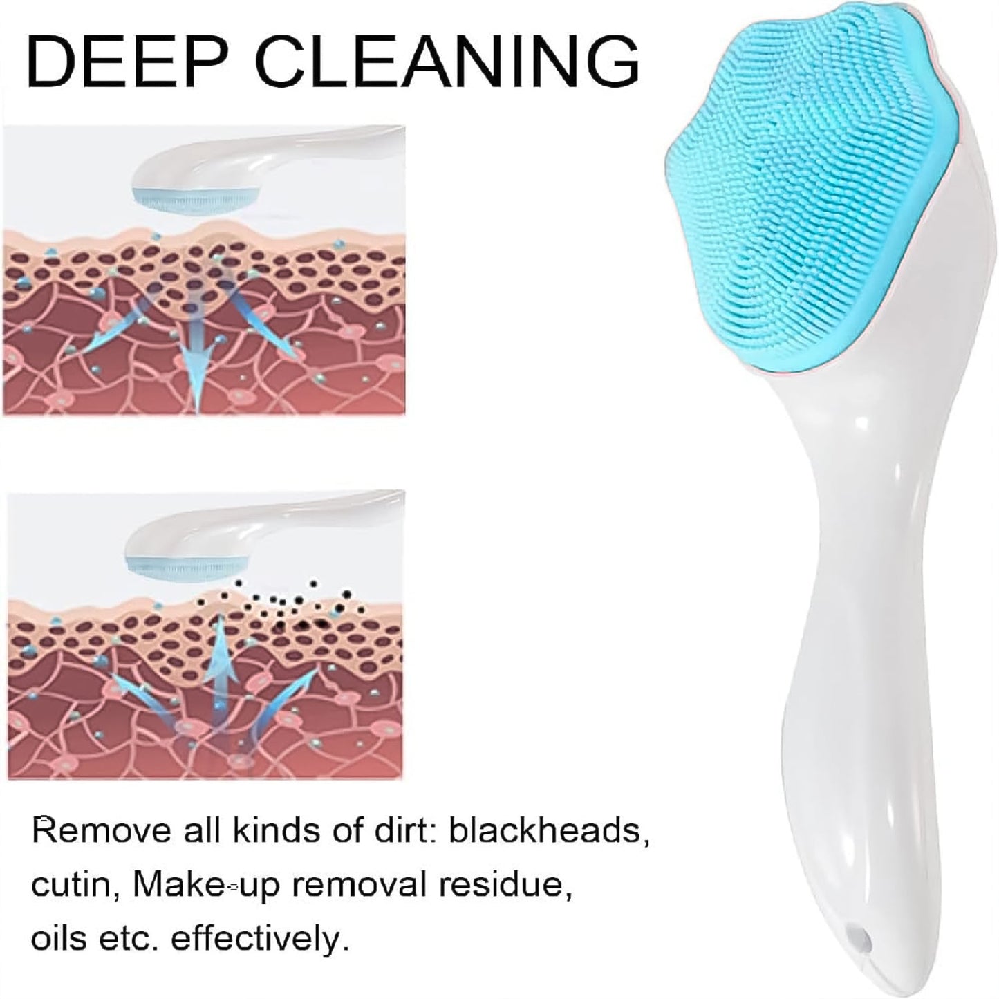 skincare tools India, silicone brush for face cleansing, face wash scrubber tool, skin care exfoliator brush, silicone facial tool, face scrub pad,