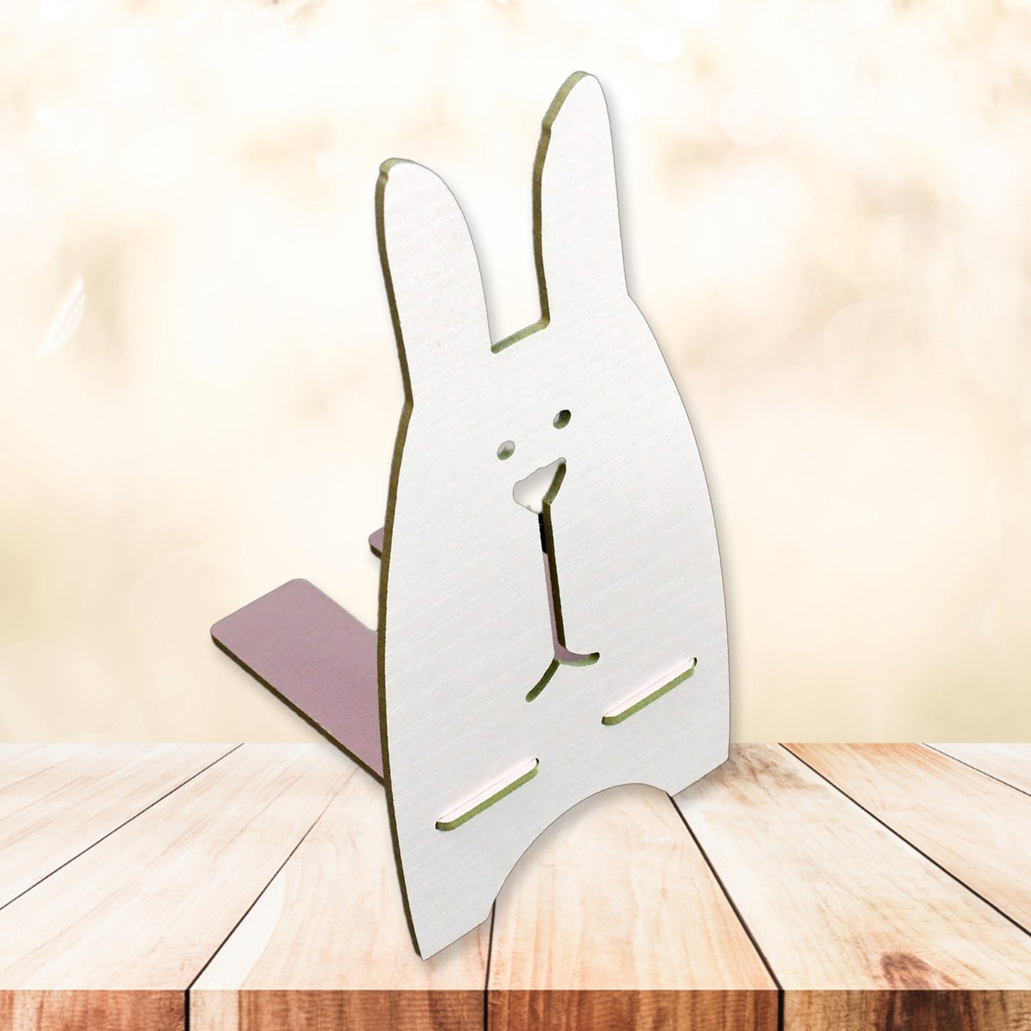 cute phone stand for Gen Z, desk phone stand wooden rabbit, mobile stand for kids study table, mobile holder for YouTube watching, wooden mobile stand for girls, wooden smartphone stand with cute design,