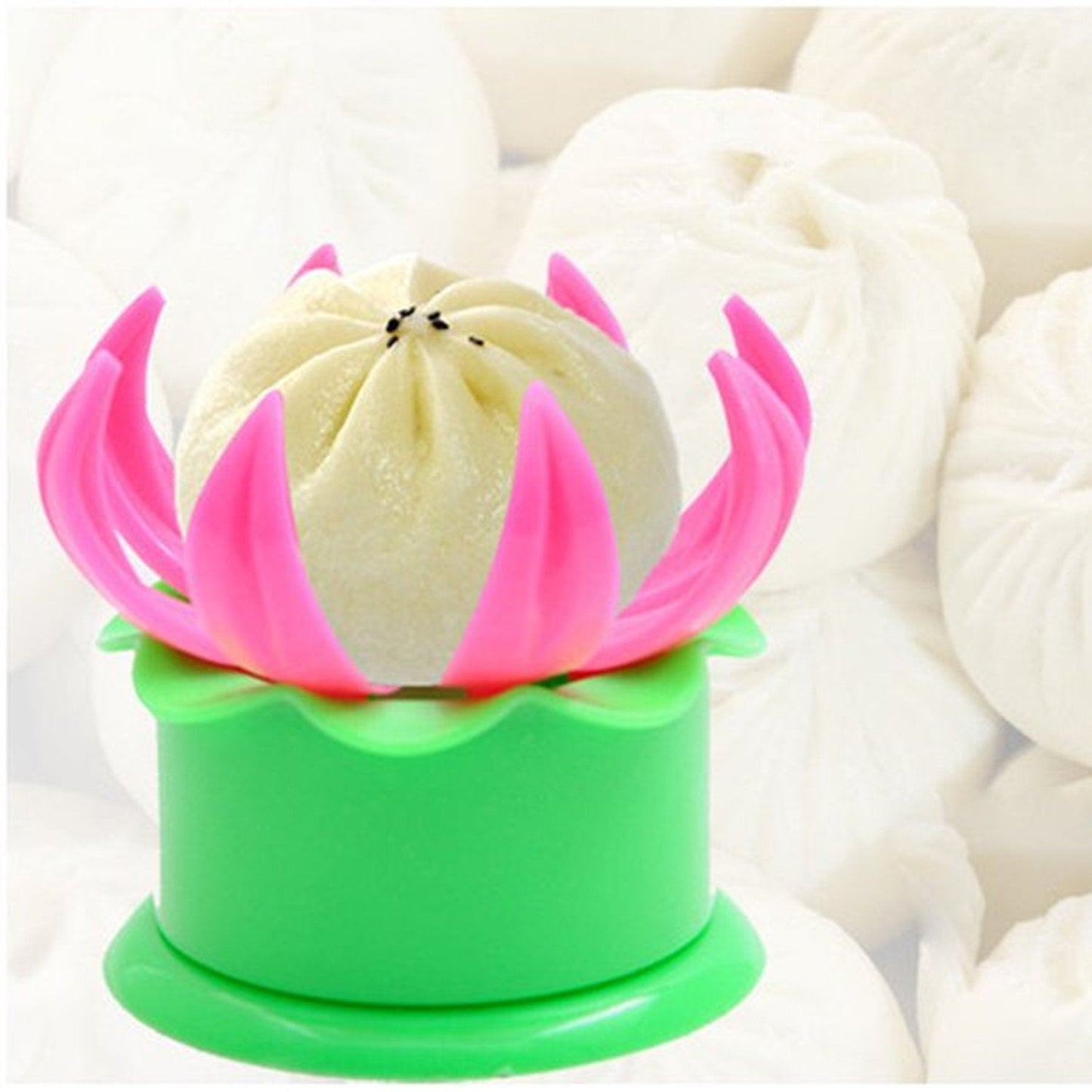 momos maker, baozi mold, plastic dumpling maker, steamed bun mold, flower shape momo maker, kitchen tools for momos, stuffing spoon set, PP plastic baozi maker