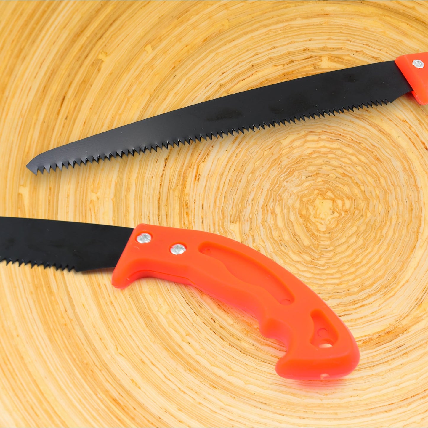 stainless steel hand pruning saw with protective cover, high carbon steel tree branch cutter saw tool, manual pruning saw with blade sheath, portable corn cutter for garden, sharp stainless steel pruning saw 1 pc