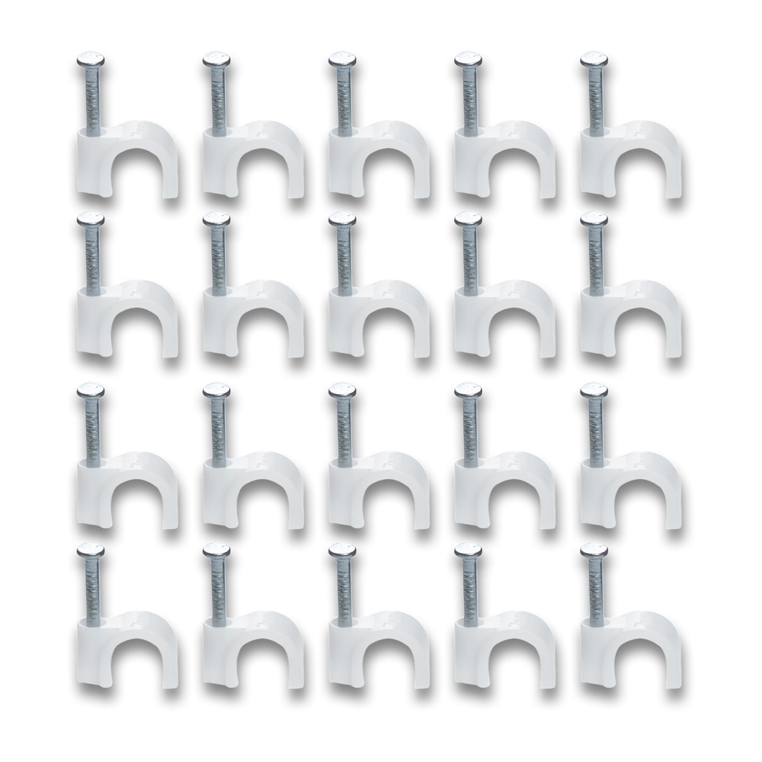 cable clips online India, plastic wire holders, nail wire clips, wire clips for home wiring, round cable organizer, plastic wire management tools,