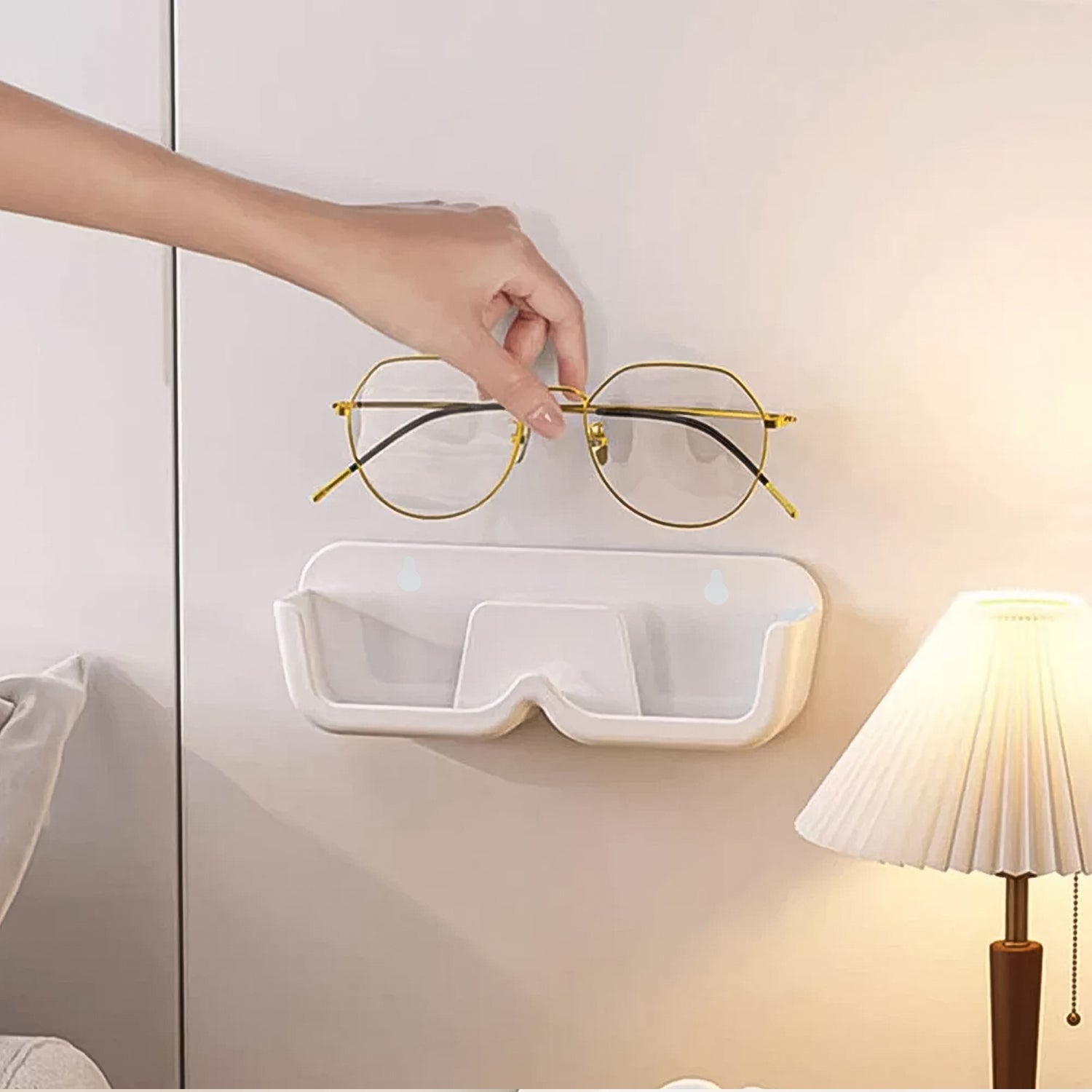 sunglass holder, wall mount glasses holder, self adhesive hook, glasses organizer, sunglasses wall hook, wall hook for sunglasses, eyewear storage solution, stick on sunglass hanger
