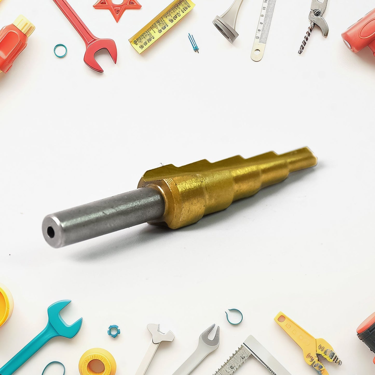 multi-size step drill bit for aluminum and stainless steel, precision step bit for round hole cutting, metalworking step drill bit for home workshop
