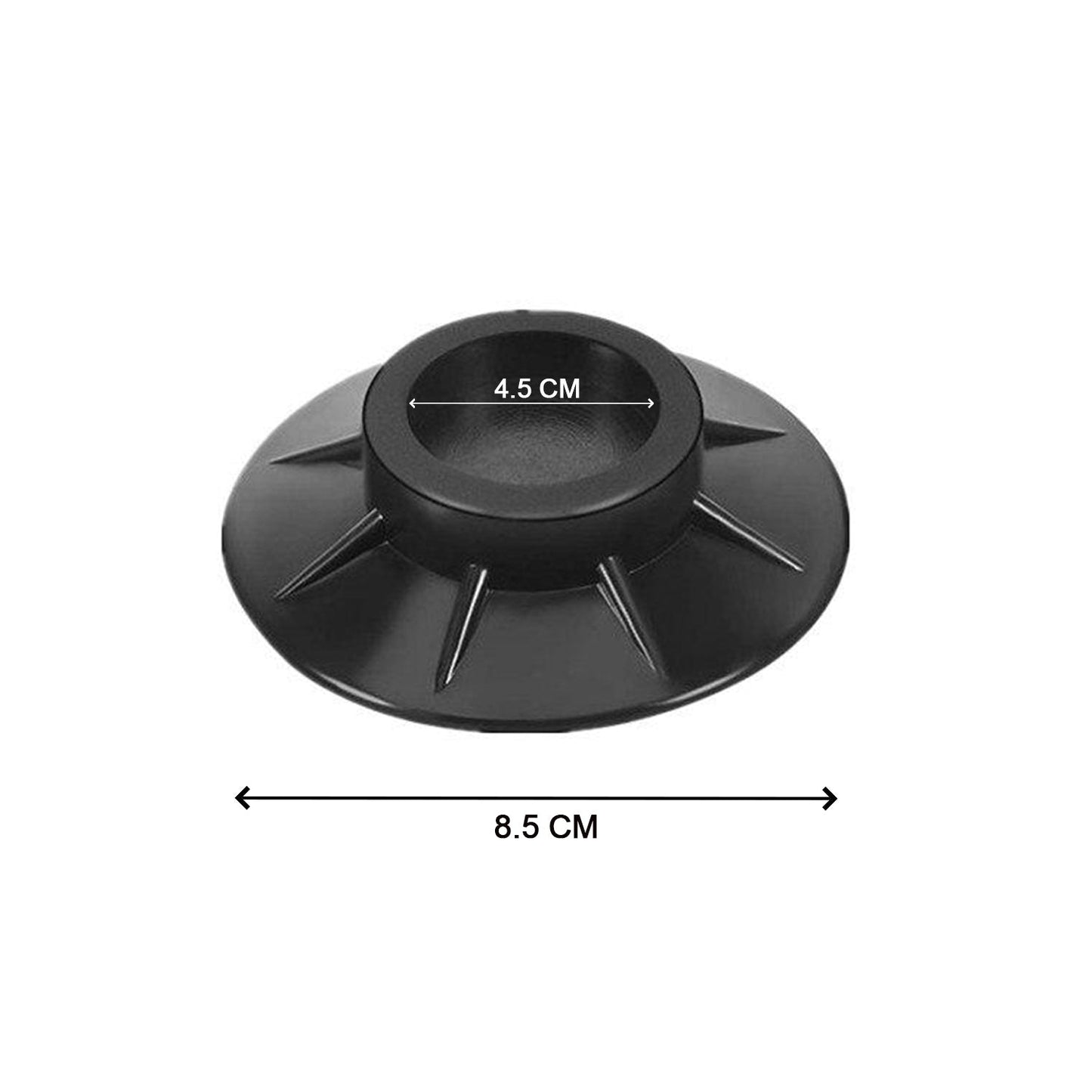 4 Pc Furniture Vibration Pad in packaging, ready for use, anti-vibration furniture pads, table stabilizer pad, chair base protector, plastic furniture pad, furniture support pad, non-slip furniture feet, vibration damper pad
