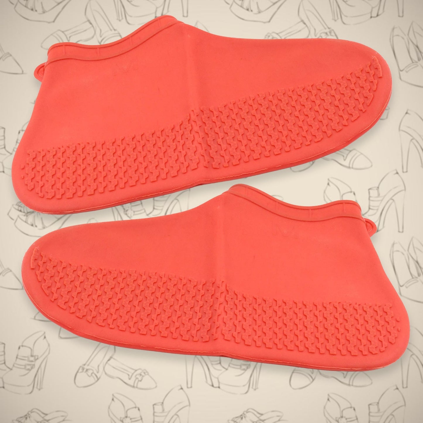 reusable silicone shoe cover with anti-slip grip, 1 pair medium waterproof shoe wrap for rainy season, rainproof shoe cover for outdoor walking, silicone rain protector for footwear during travel