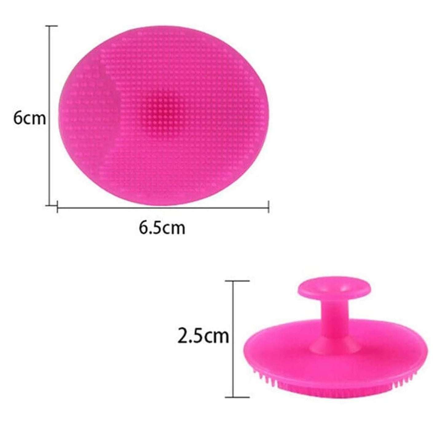 silicone facial cleansing brush, gentle exfoliation brush, facial scrubber silicone, bath cleansing brush, silicone scrub brush, 2 piece cleansing brush, soft silicone face scrubber