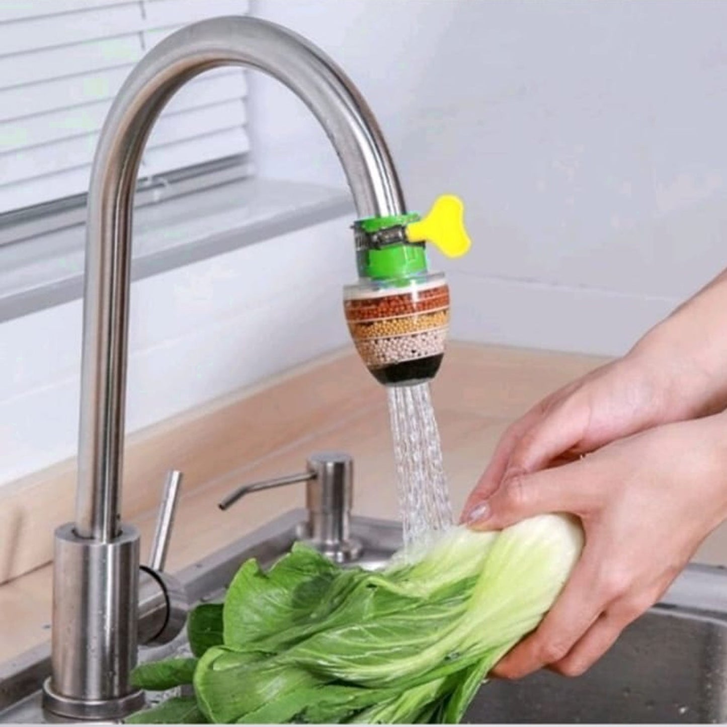 water tap filter, faucet purifier cartridge, six layer water purifier, universal tap filter, kitchen sink water filter, activated carbon faucet filter, tap water cleaner