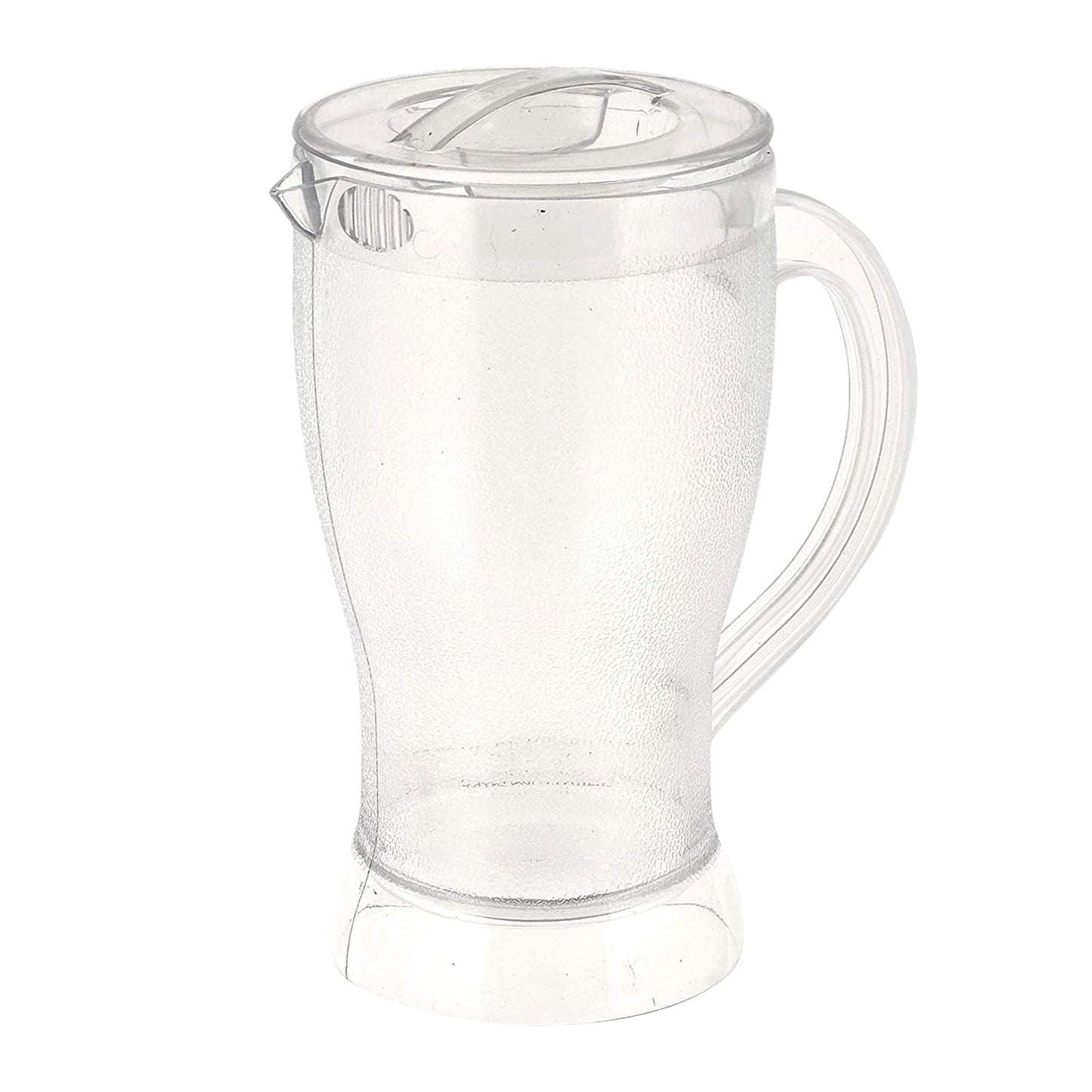 transparent plastic jug with lid for juice and lemonade, premium quality unbreakable water jug for dining table, stylish and sturdy polycarbonate jug for juice storage, leak-proof jug with lid for safe beverage serving, reusable juice jug with ergonomic handle for easy pouring, Apex branded water jug with 1200ml capacity for summer drinks