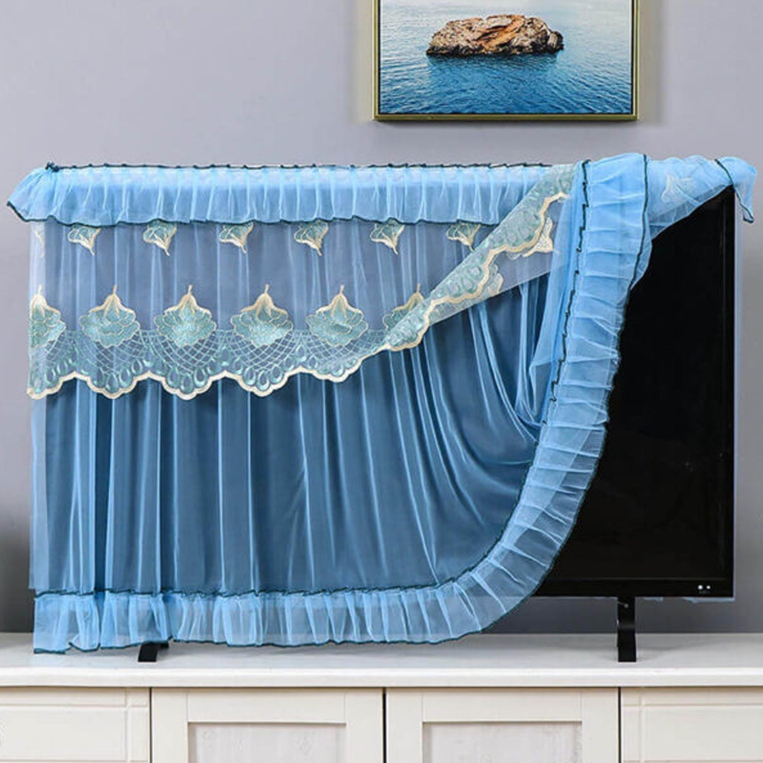 TV dust cover, TV cover cloth, dustproof TV cover,