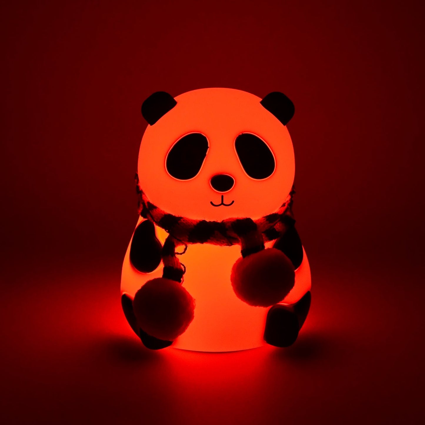 USB panda night lamp with color modes, soft silicone LED lamp for gifting, animal shaped night lamp for girls and boys,