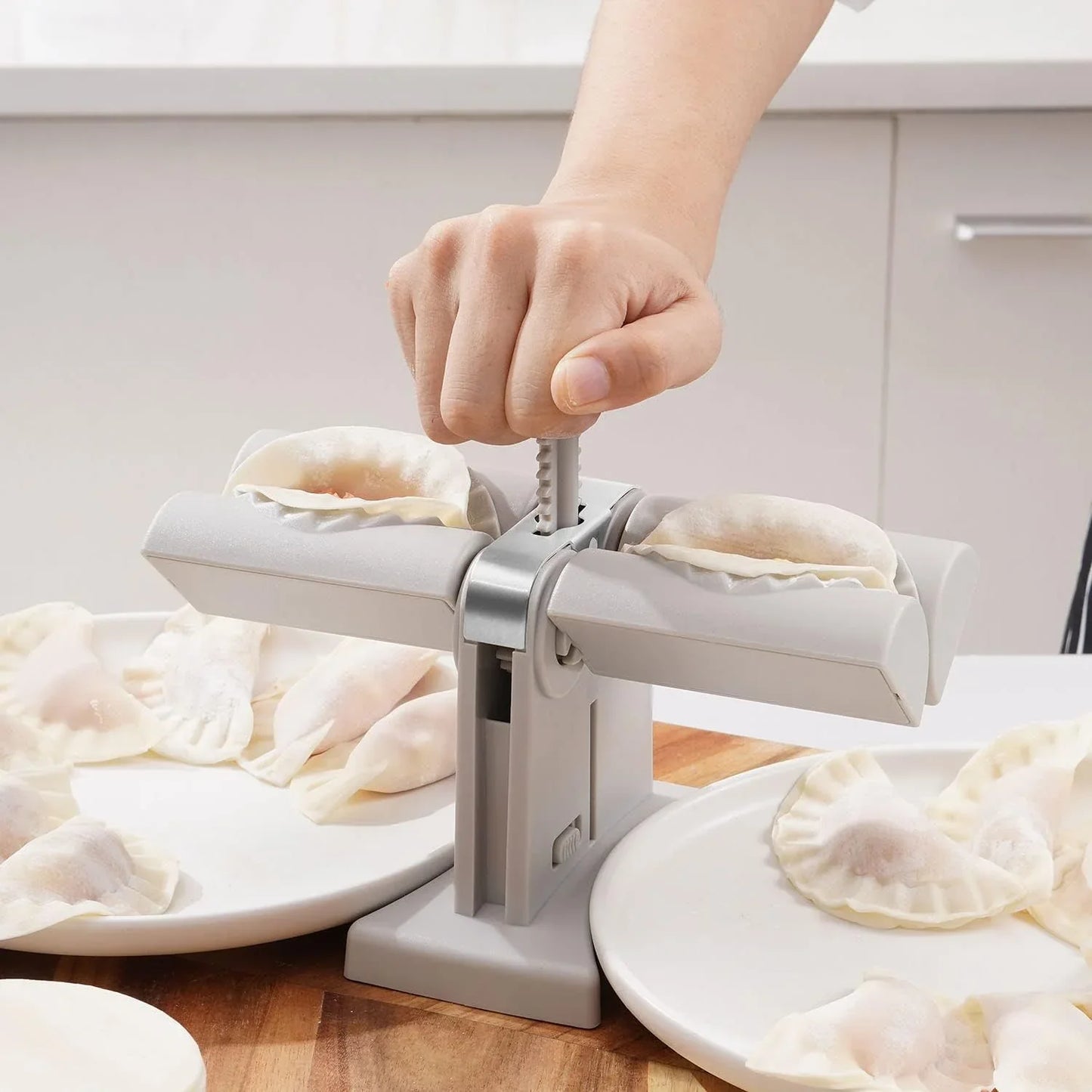 Household dumpling mold for making two at once, dumpling maker mold, double head dumpling press, momo maker tool, kitchen dumpling mold, gujiya press, easy dumpling maker, dumpling kitchen accessory