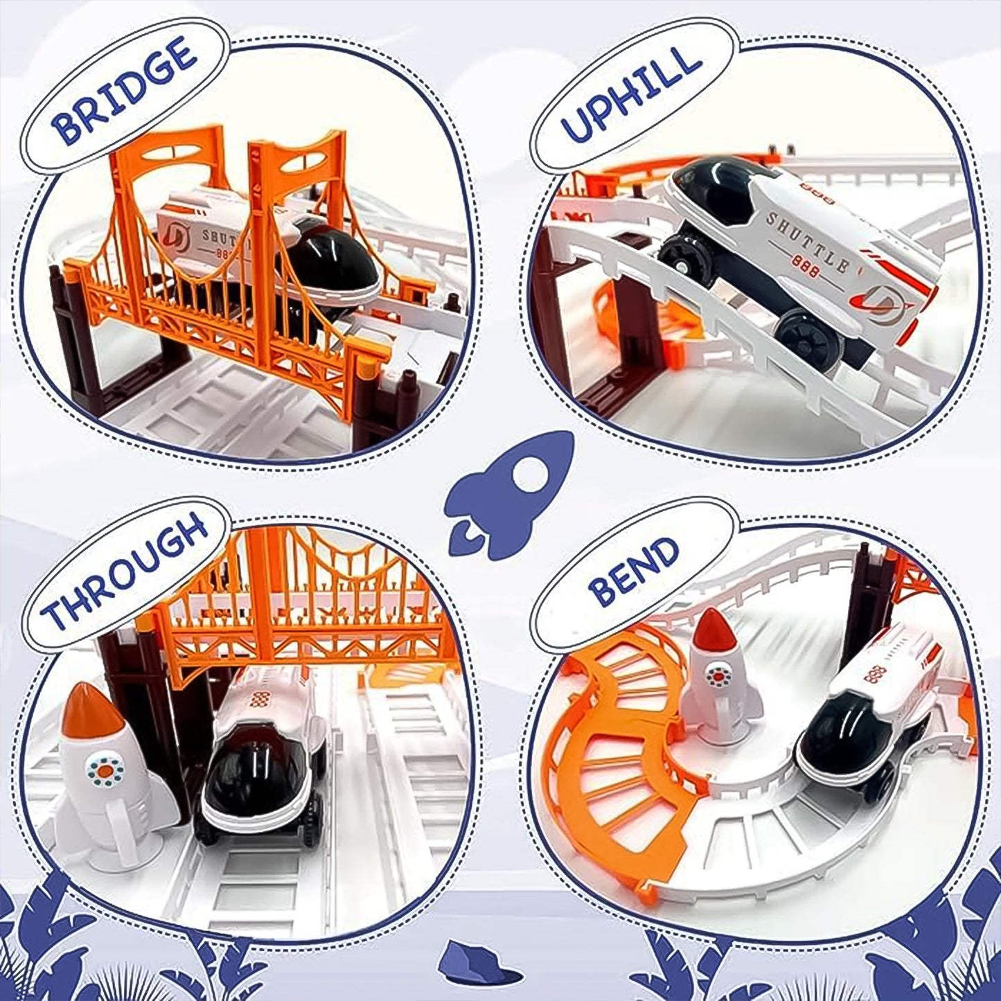 space toys for kids, race track toy, battery operated shuttle toy,