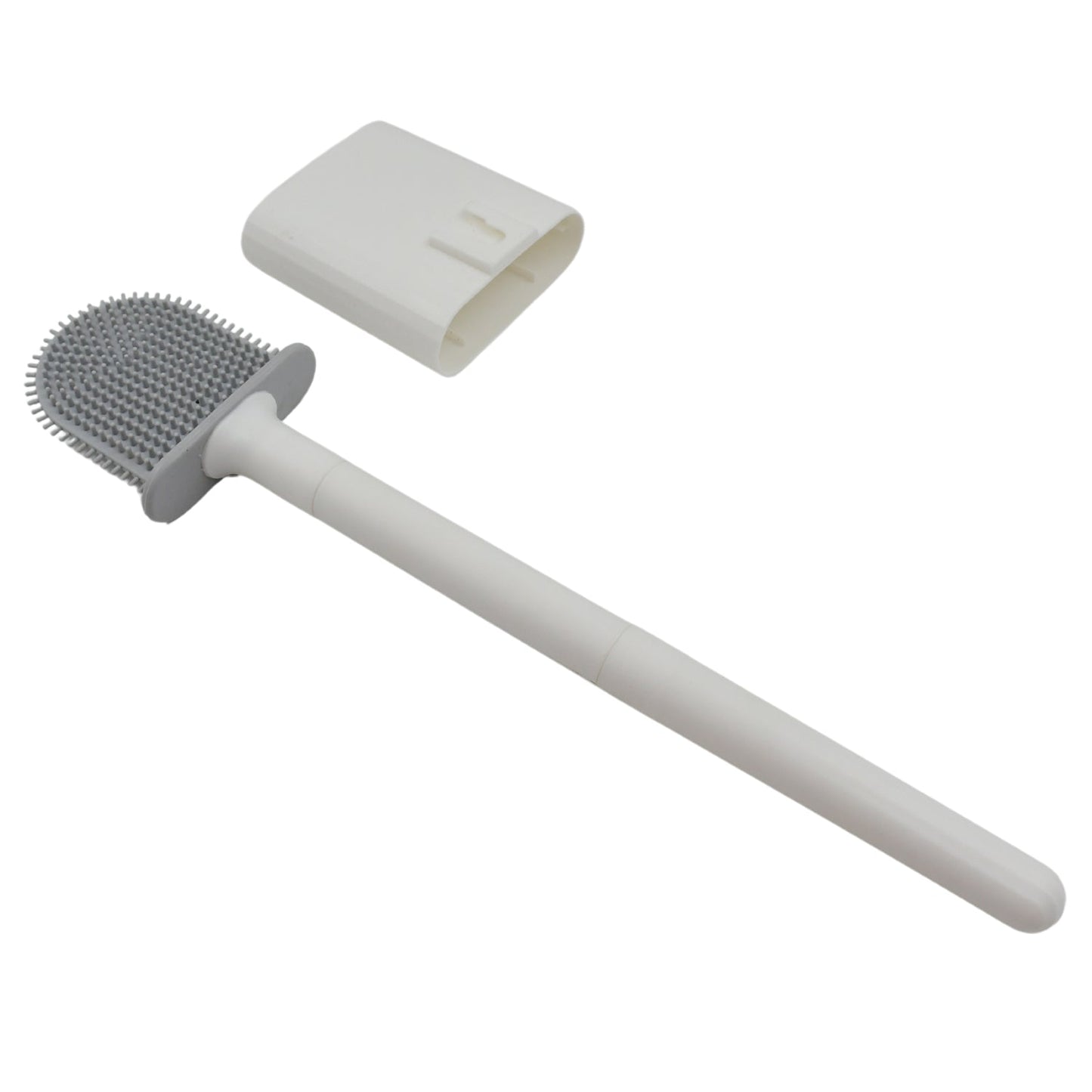 bathroom toilet brush, silicone toilet cleaning brush, flexible toilet brush head, modern toilet brush India, anti splash toilet brush,