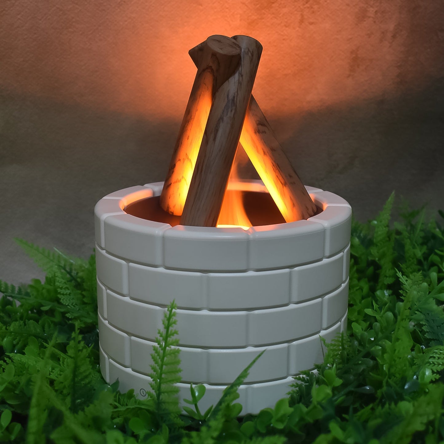 LED light oil diffuser, aesthetic oil diffuser, flame diffuser for spa, cozy room diffuser
