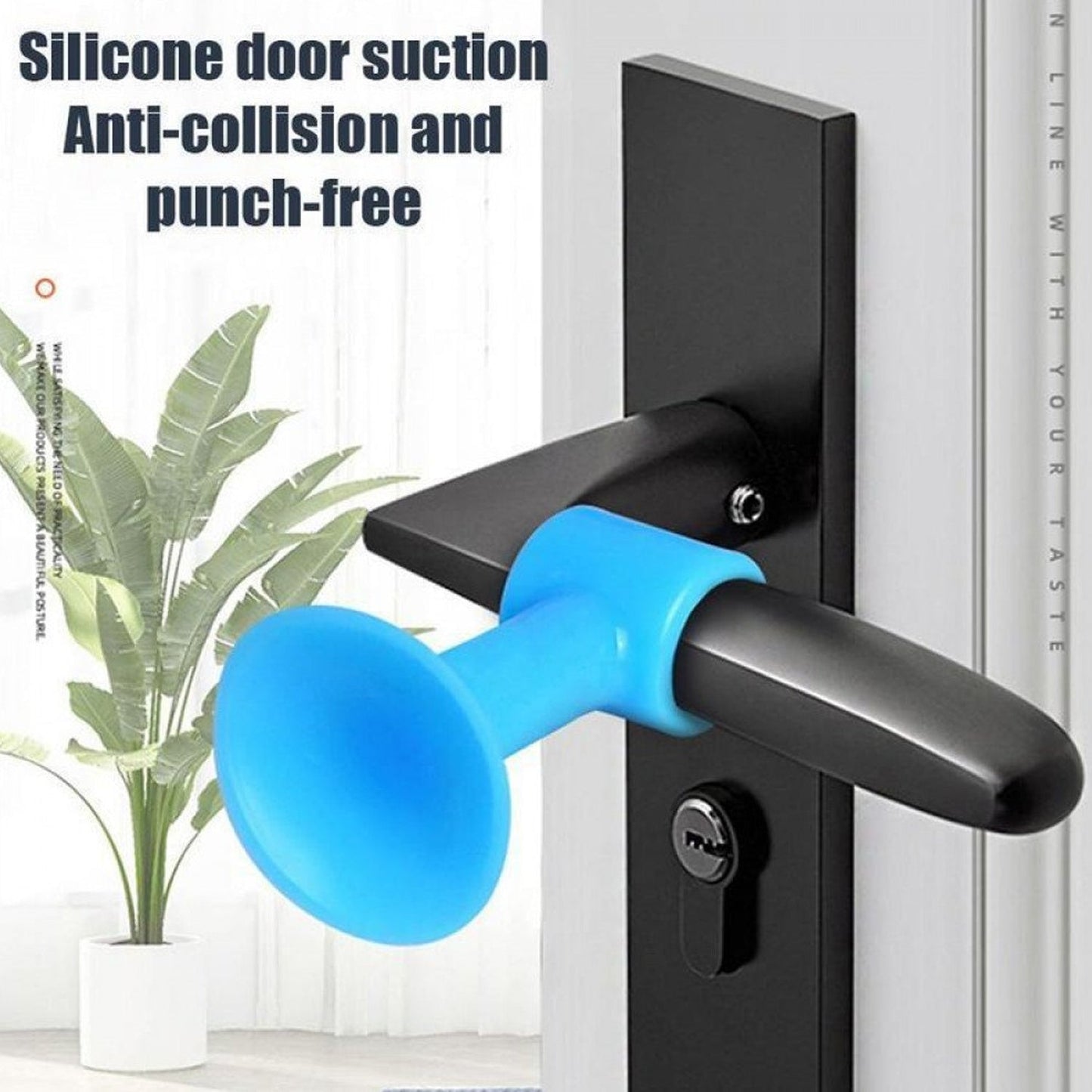 Mini silicone door stopper, anti-collision crash pad, silicone door stopper, wall protector stopper, anti-collision pad, self-suction door stop, mini door handle bumper, reusable silicone crash pad, door stopper 6 pcs, handle wall guard