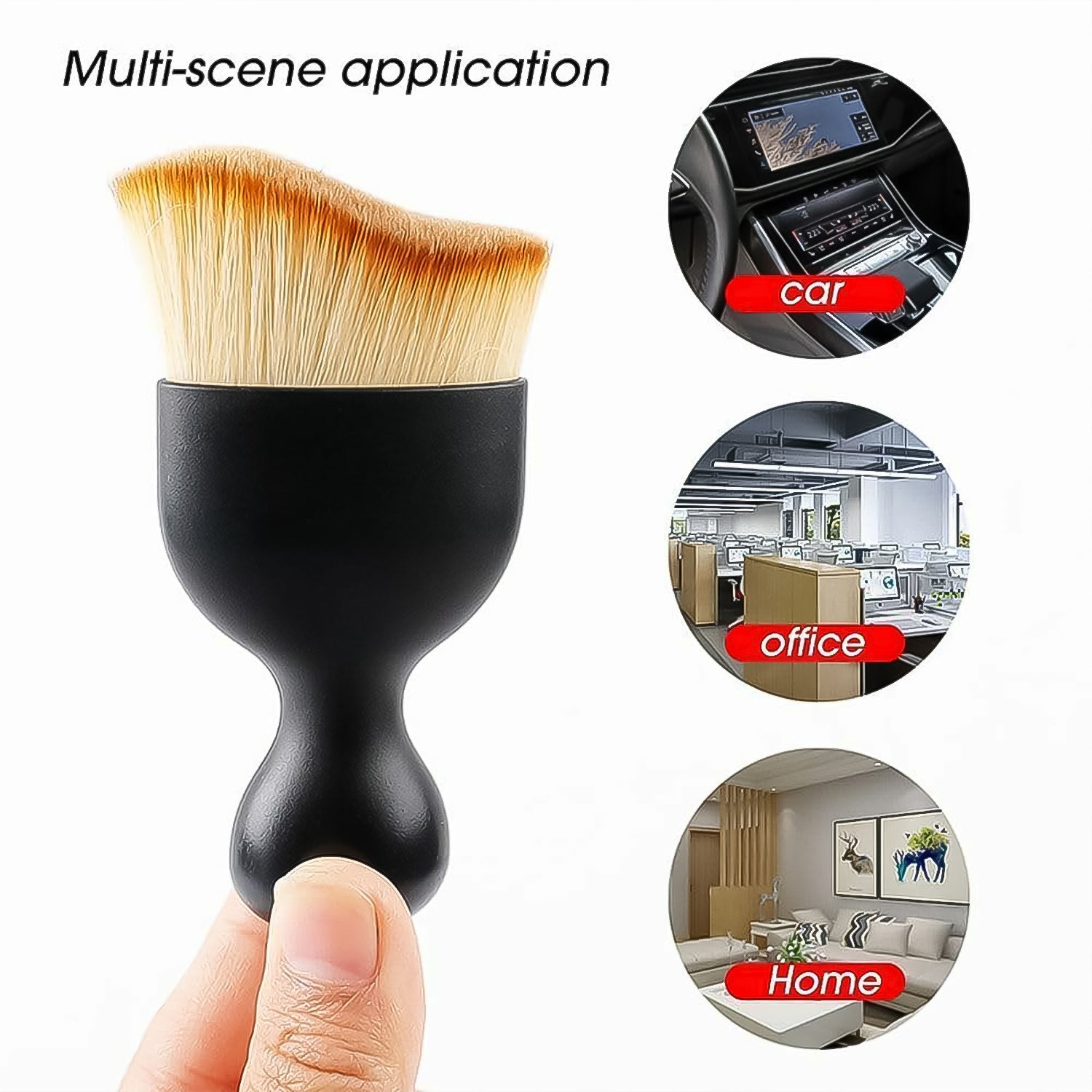 mini car duster brush set, soft brush for car vents and dashboard, vehicle interior cleaner brush,