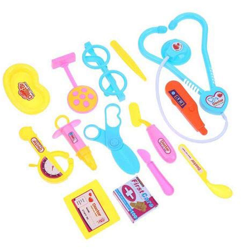 Doctor game kit for kids in multicolours, doctor toy set, kids medical play kit, pretend doctor tools, doctor briefcase toy, kids role play toy set, doctor set for girls and boys, toy stethoscope set