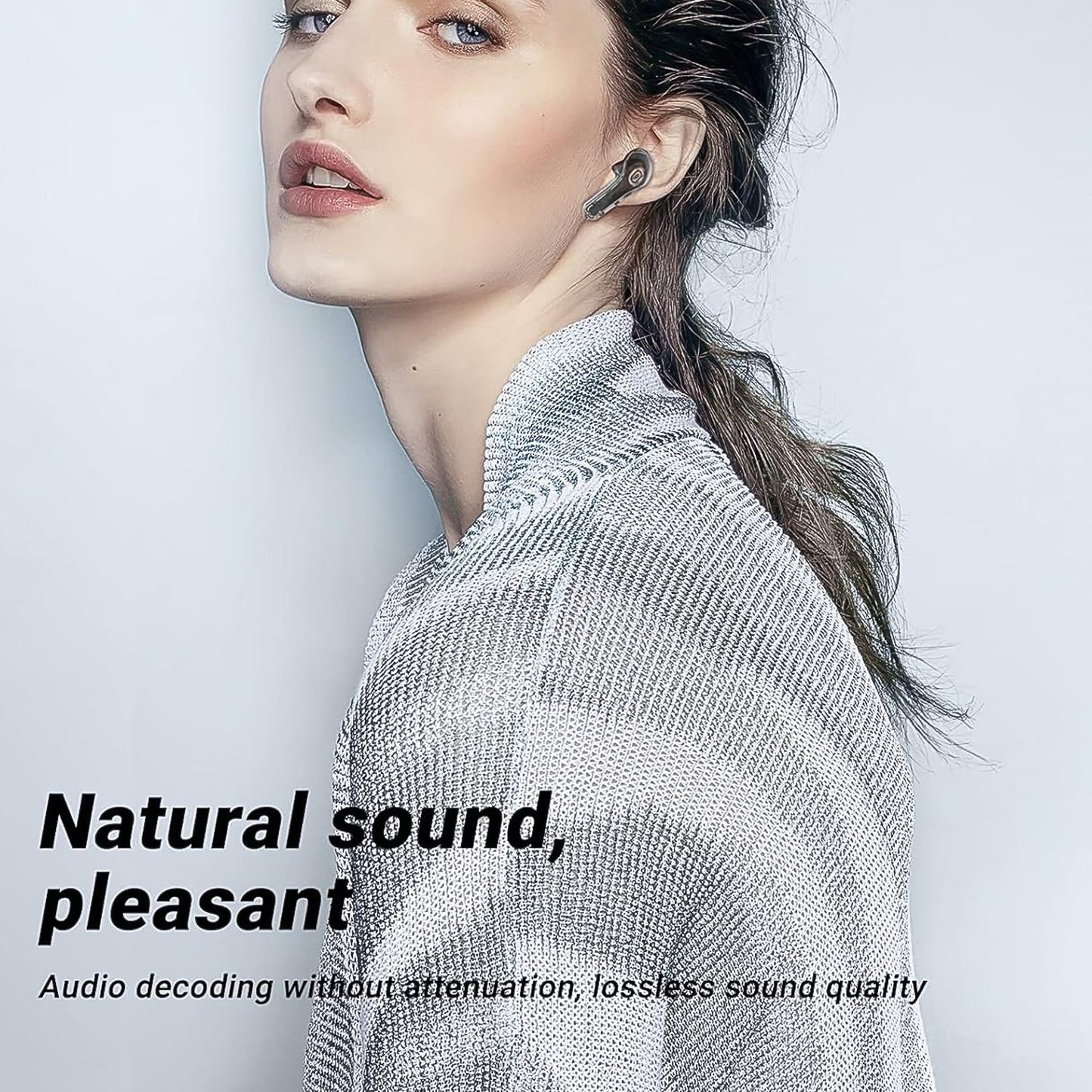 Compact earbuds with Bluetooth 5.3, ENC mic,