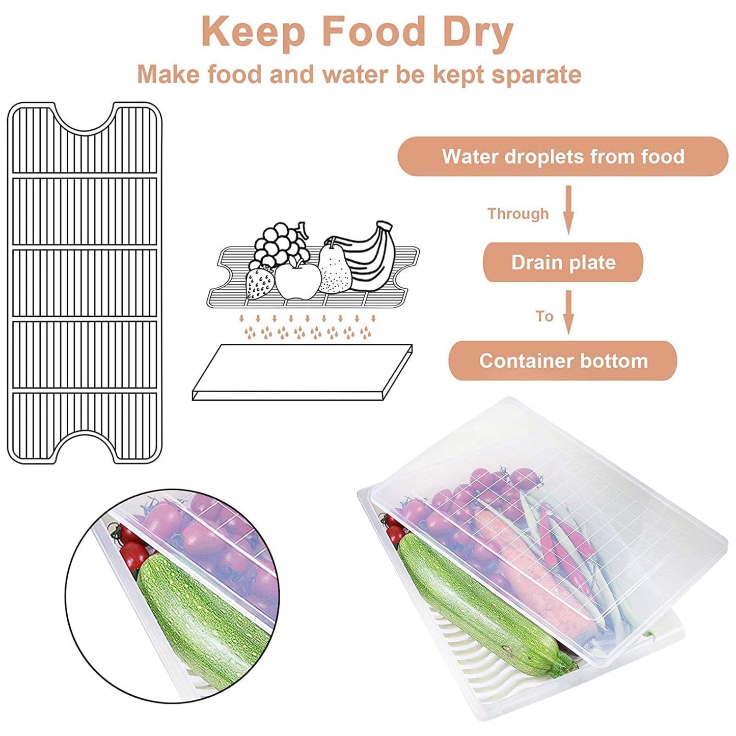 stackable storage containers for Indian kitchens, vegetable organizer containers with cover,