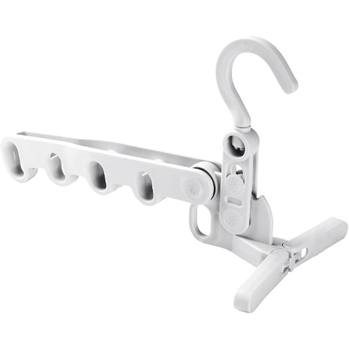 foldable clothes hanger with 5 holes India, space-saving hanger for travel and small wardrobes, compact folding clothes rack for hostel rooms