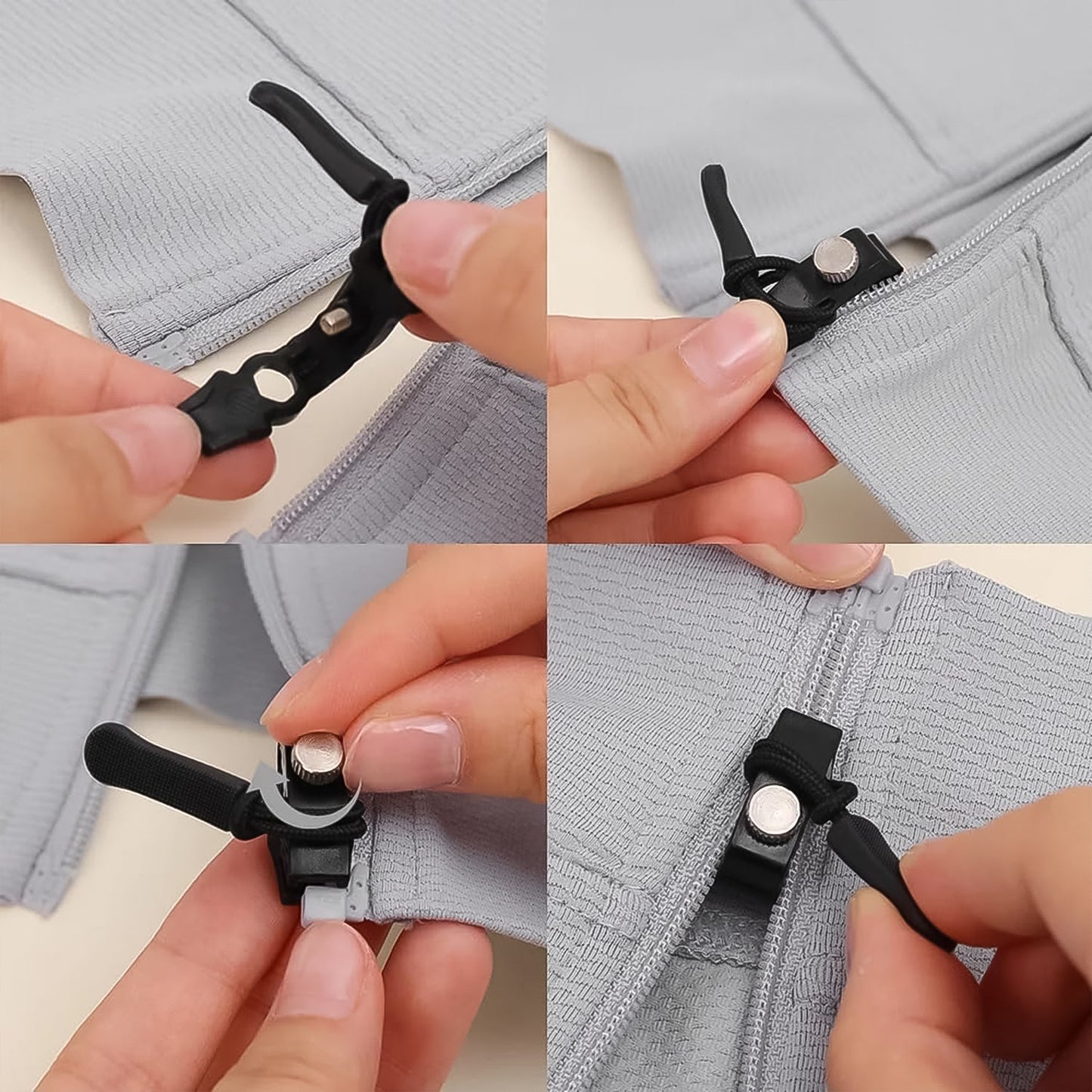 no sew zipper repair clip, zipper pull tab for jackets and jeans,