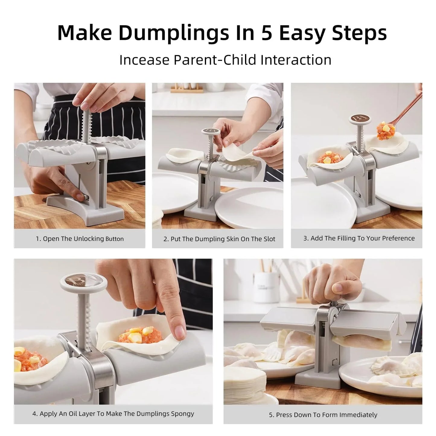 Kitchen accessory for making dumplings easily, dumpling maker mold, double head dumpling press, momo maker tool, kitchen dumpling mold, gujiya press, easy dumpling maker, dumpling kitchen accessory
