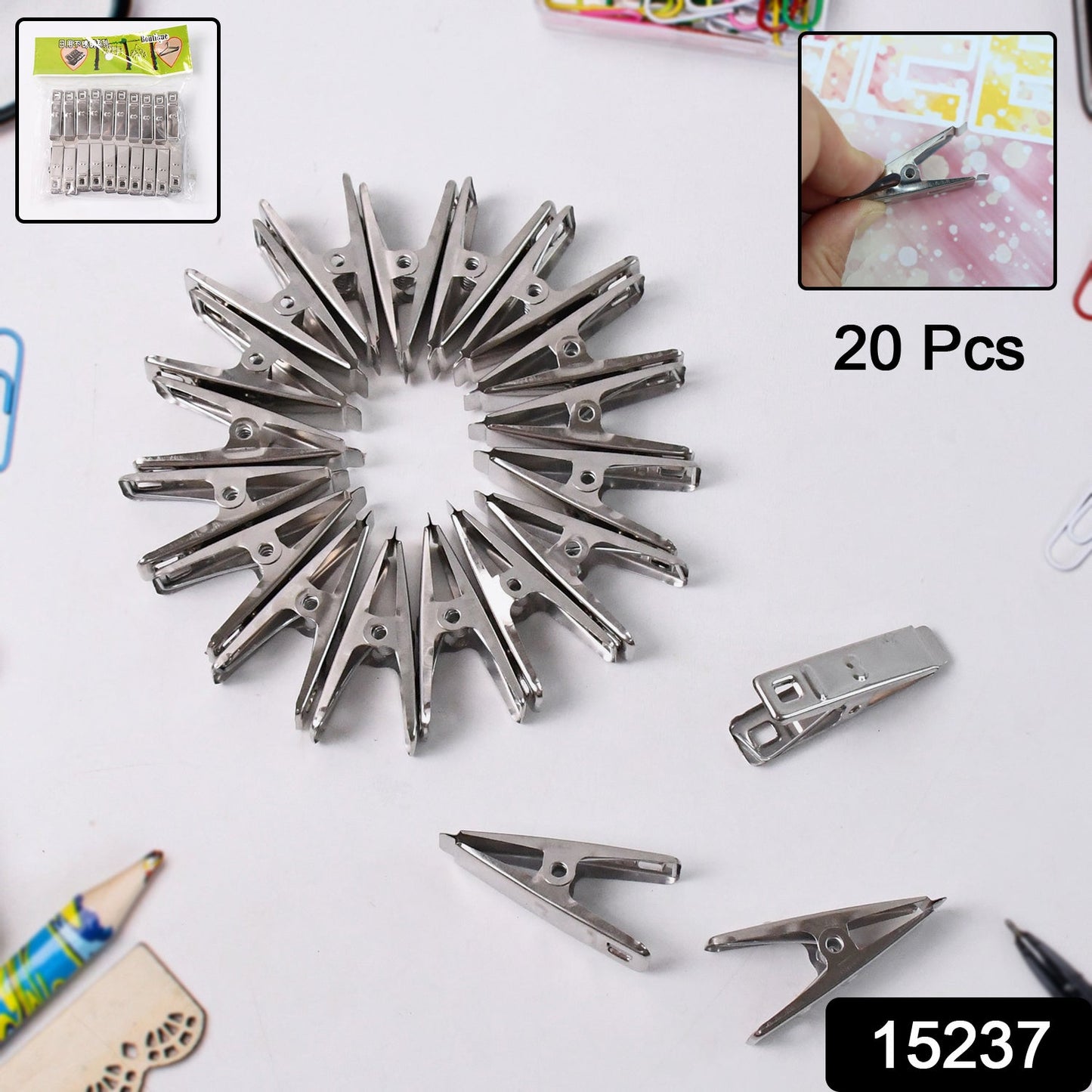 stainless steel cloth clips, cloth drying pins, metal cloth clips, steel cloth pegs, cloth clips for drying, heavy duty cloth pins, rustproof cloth clips, clothesline clips, cloth clips online India, cloth drying clips set