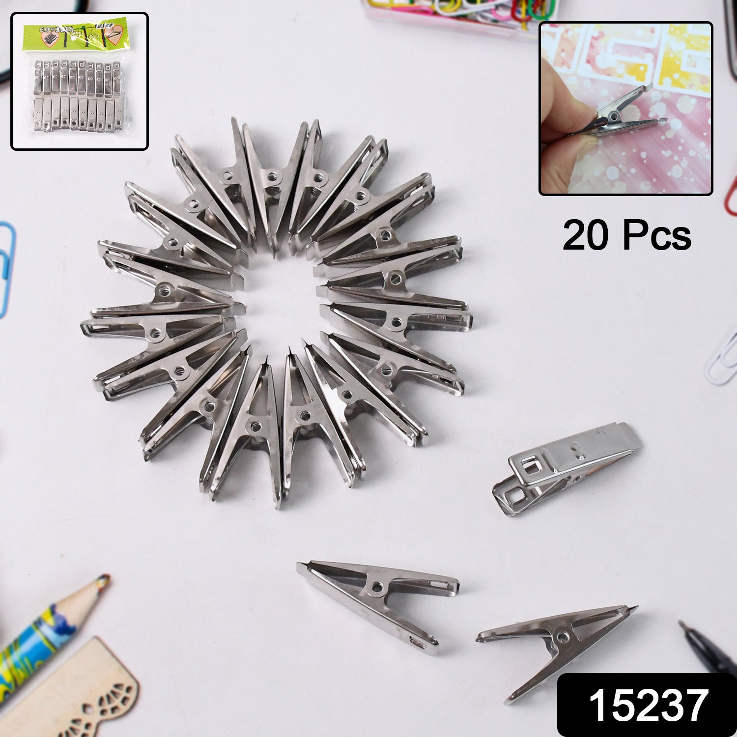 stainless steel cloth clips, cloth drying pins, metal cloth clips, steel cloth pegs, cloth clips for drying, heavy duty cloth pins, rustproof cloth clips, clothesline clips, cloth clips online India, cloth drying clips set