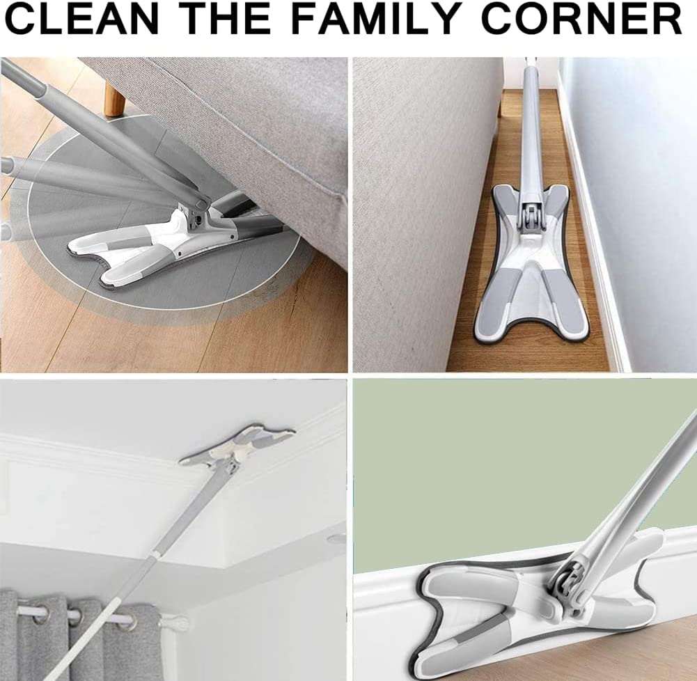 X shape floor mop, 360 degree flat mop, microfiber mop for home, hands-free mop, wet and dry floor cleaner, kitchen floor mop, squeeze mop, cleaning mop for tiles