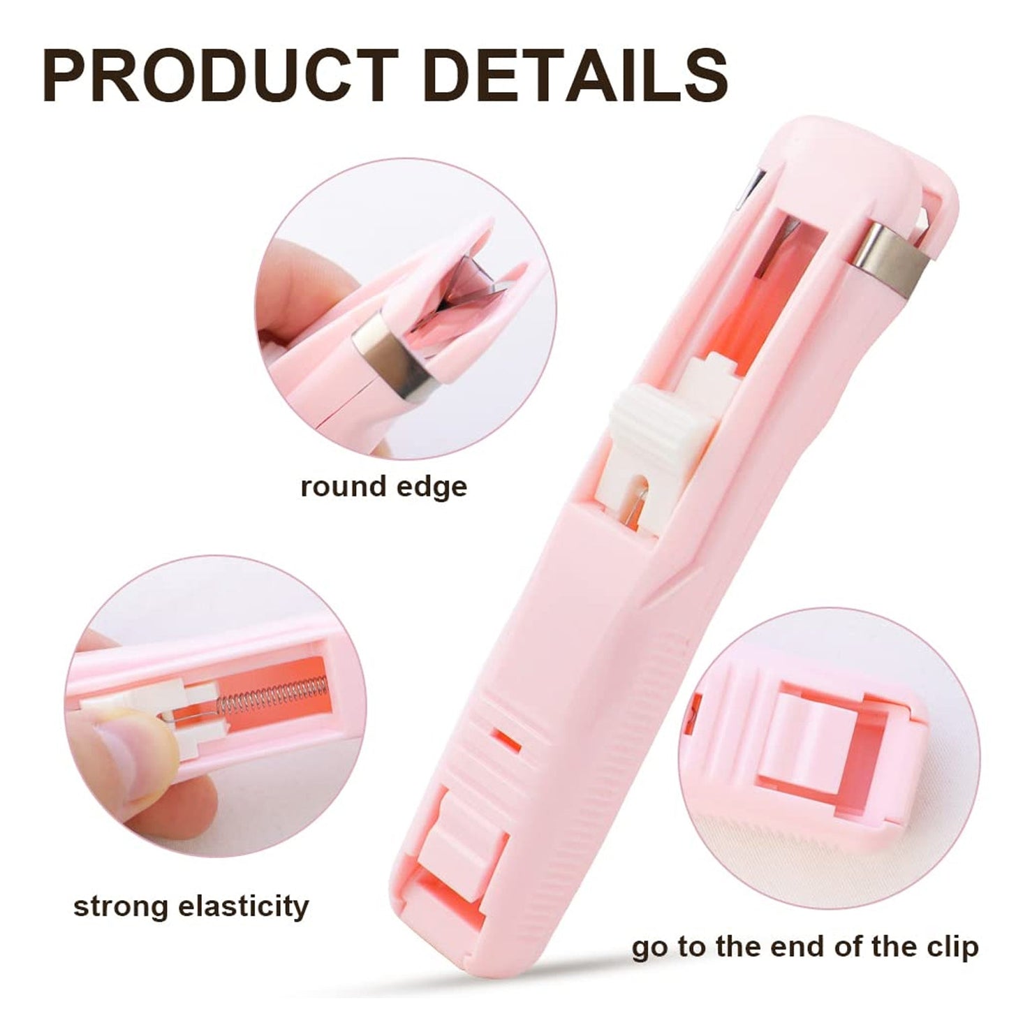 reusable paper clip dispenser, multi‑function paper clamp tool, plastic clip dispenser with spring mechanism
