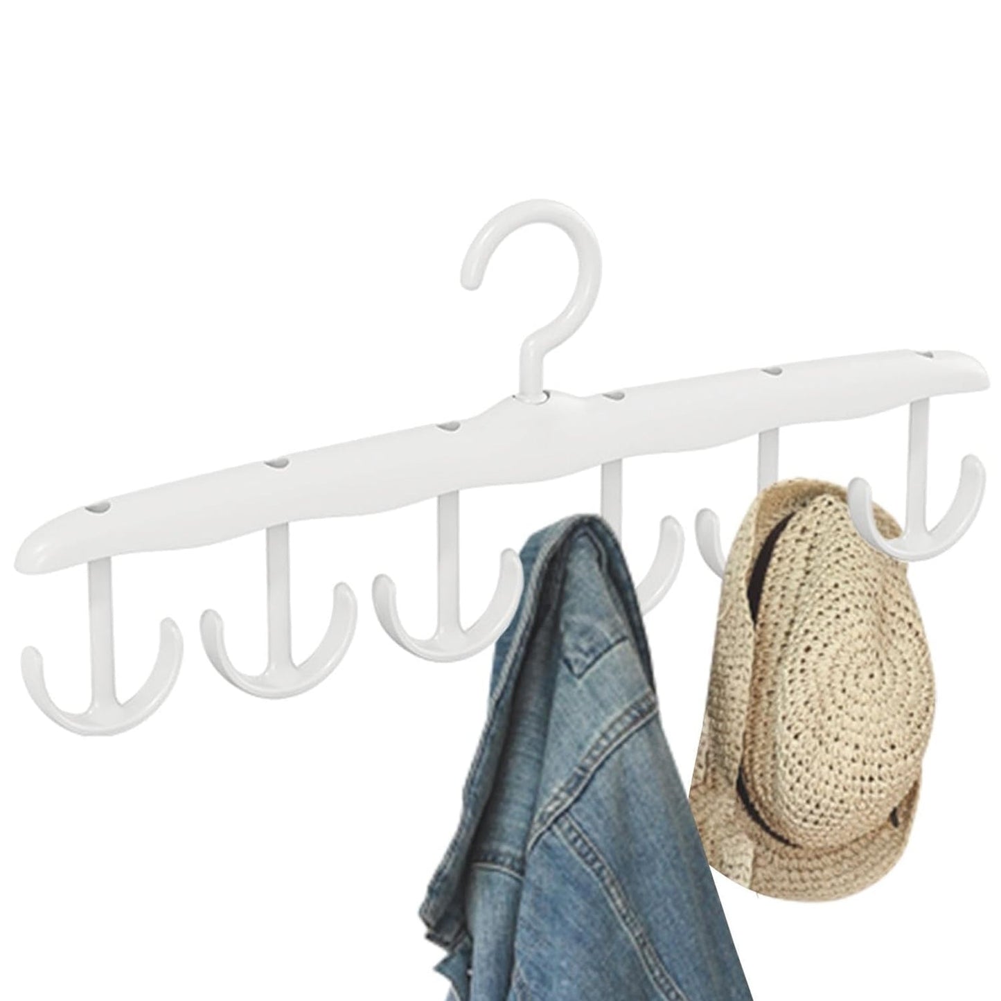 rotating hanger for multiple tops and straps, multi-layer hanger for clothes organization, tank top hanger rack for minimal space use,