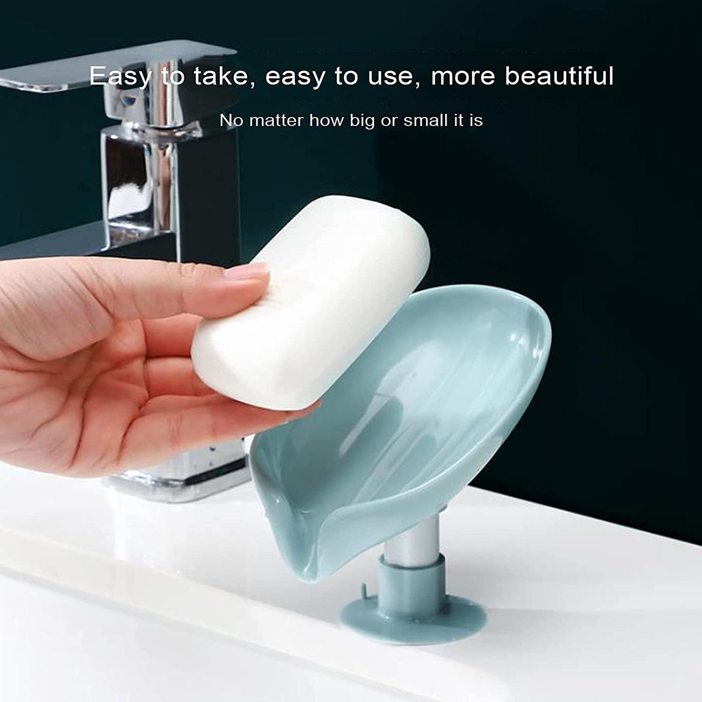 Leaf-shaped soap dish with drainage, ideal for kitchen or bathroom. leaf shape soap holder, self draining soap tray, plastic soap dish, bathroom soap holder, wall mount soap tray, suction soap holder, sabundani, 2pcs soap tray