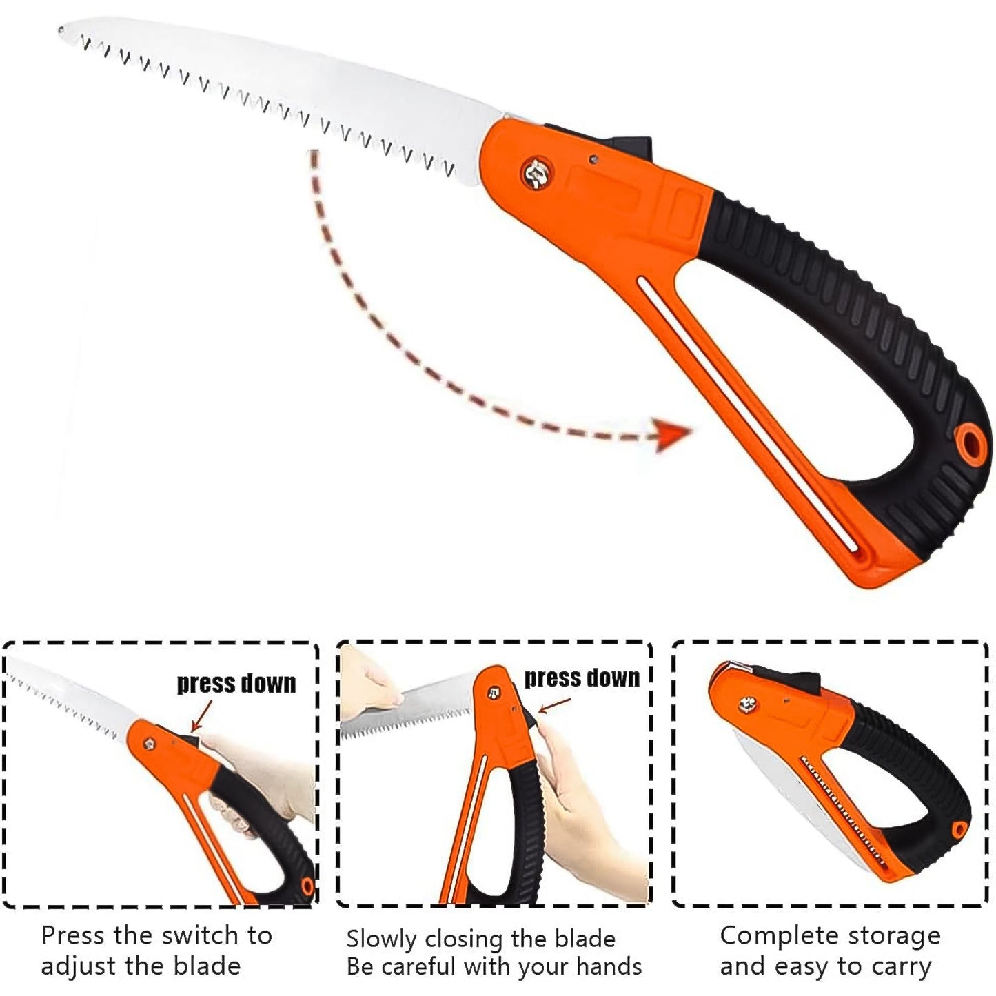garden pruning tools, tree cutting hand tool, folding saw India, hand saw for gardening, compact pruning saw,