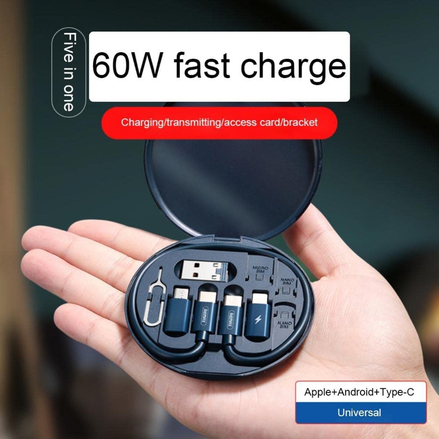 best multi charging cable in India with fast output, multiport charging cable for car home and office, universal charging wire for Android iPhone and USB-C devices
