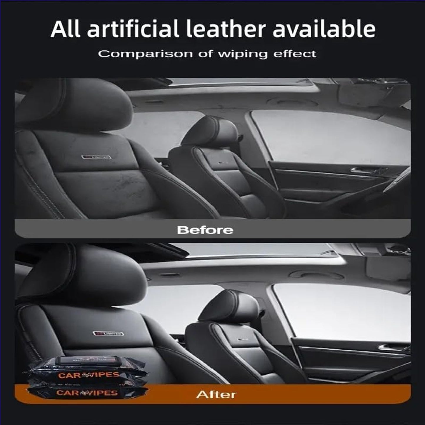 car interior wipes for quick cleaning, car dashboard maintenance kit India, tissue set for removing fine scratches,