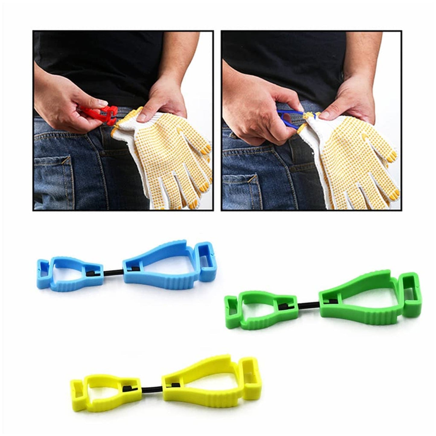 portable glove and tool grabber clip India, safety glove belt clip with D-ring,