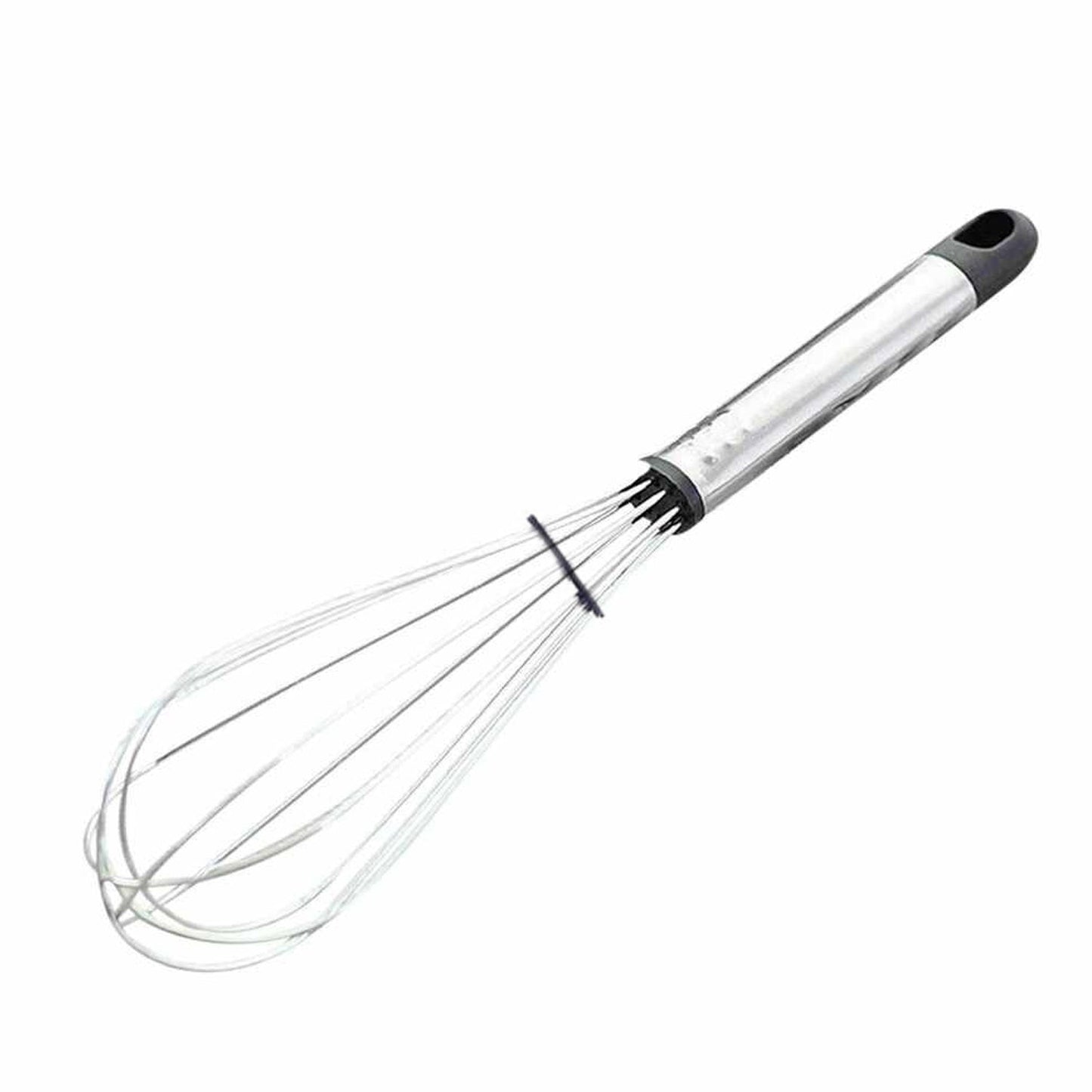 Wire whisk designed for mixing, with a comfortable handle. stainless steel whisk, hand whisk for kitchen, balloon wire whisk, egg beater, kitchen whisk tool, mixing whisk silver, coffee beater, stainless steel kitchen tool, baking whisk, milk frother whisk