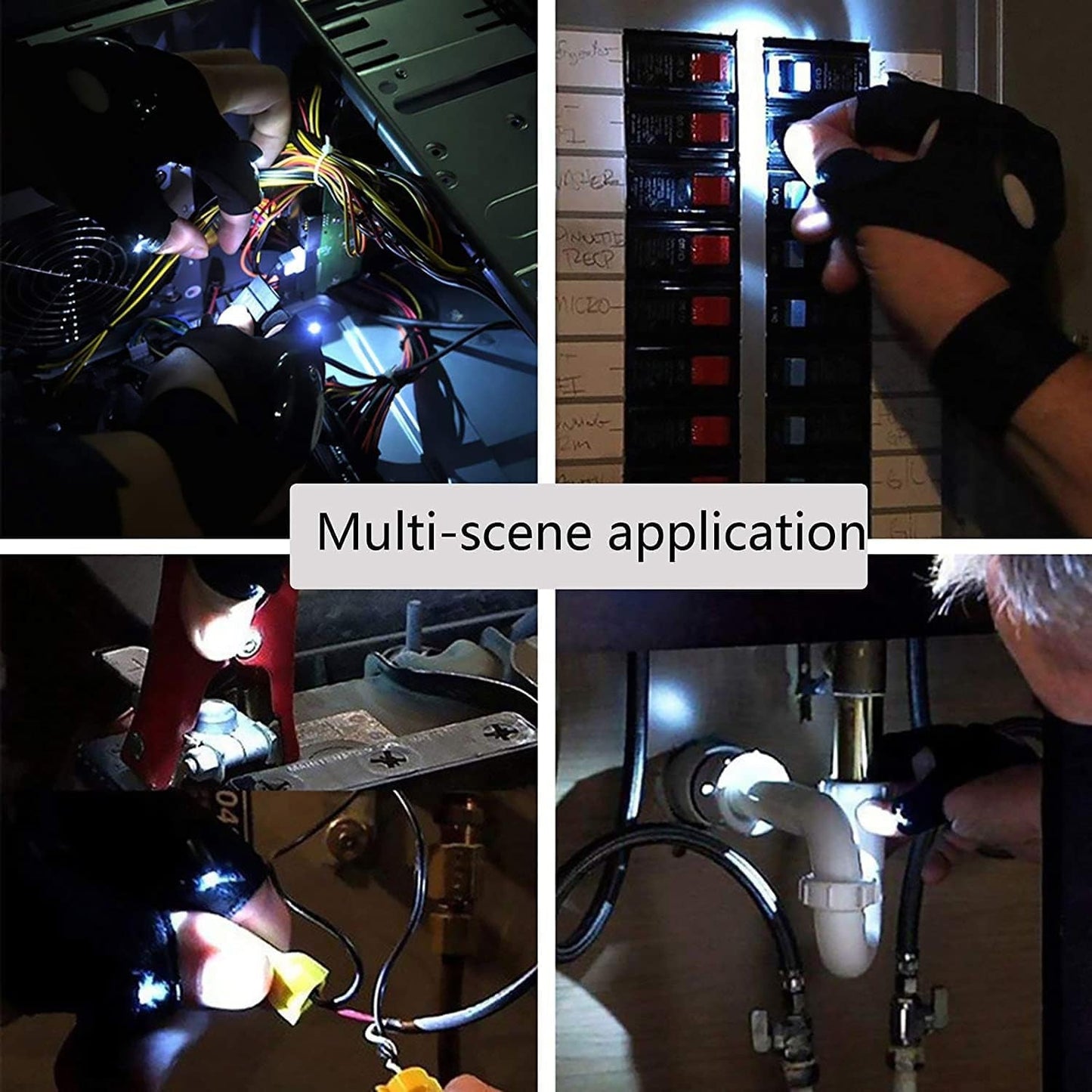 torch gloves, light gloves for men, work gloves with light, LED work gloves India, wearable LED flashlight, gloves with built-in LED torch