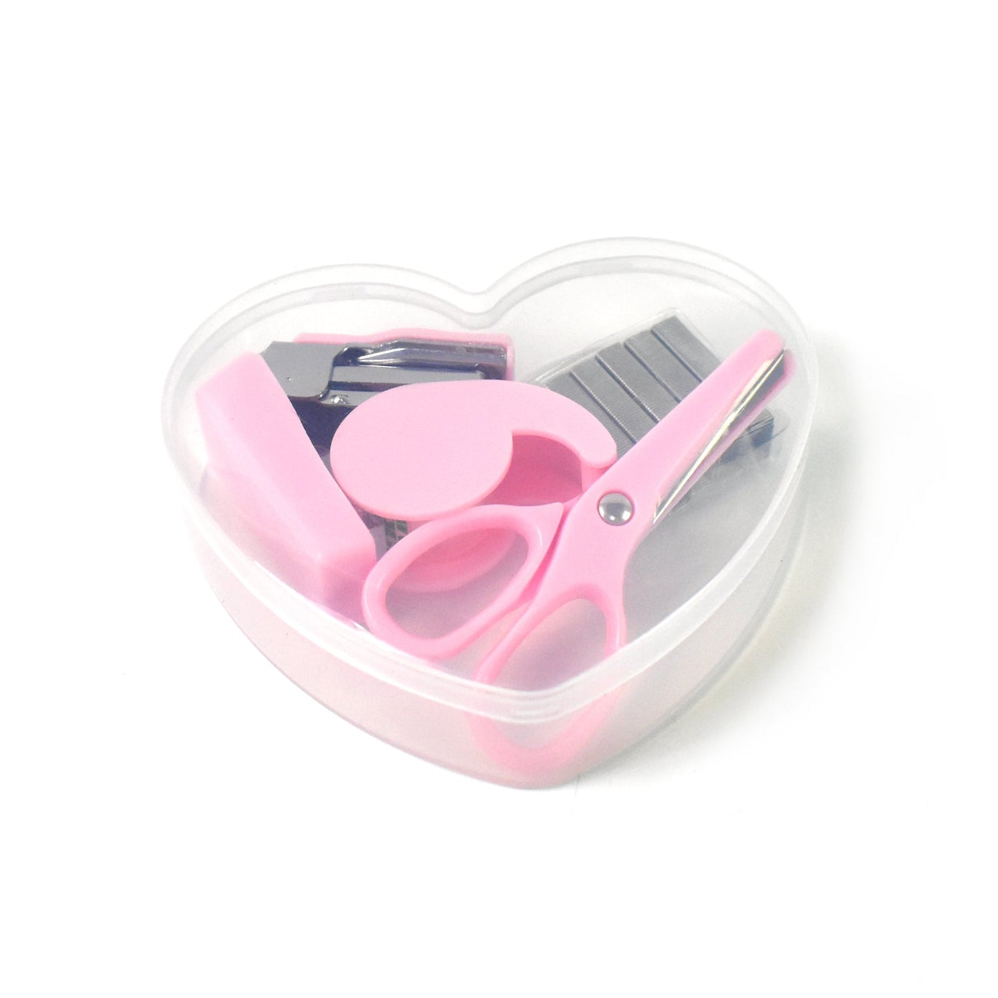 mini stationery set, compact office kit, stapler and scissors set, portable office tools, travel office stationery, tape dispenser mini, bottle pack stationery
