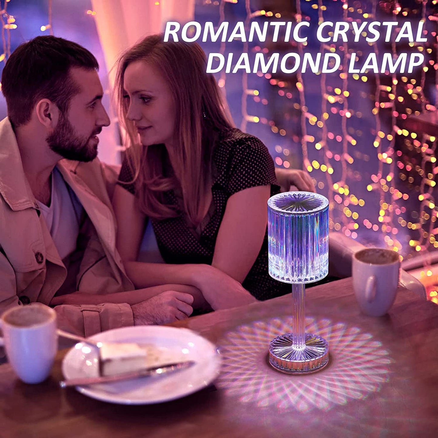 crystal table lamp, touch control lamp, usb table lamp, color changing lamp, nightstand lamp, bedroom lamp, modern desk lamp, led crystal lamp