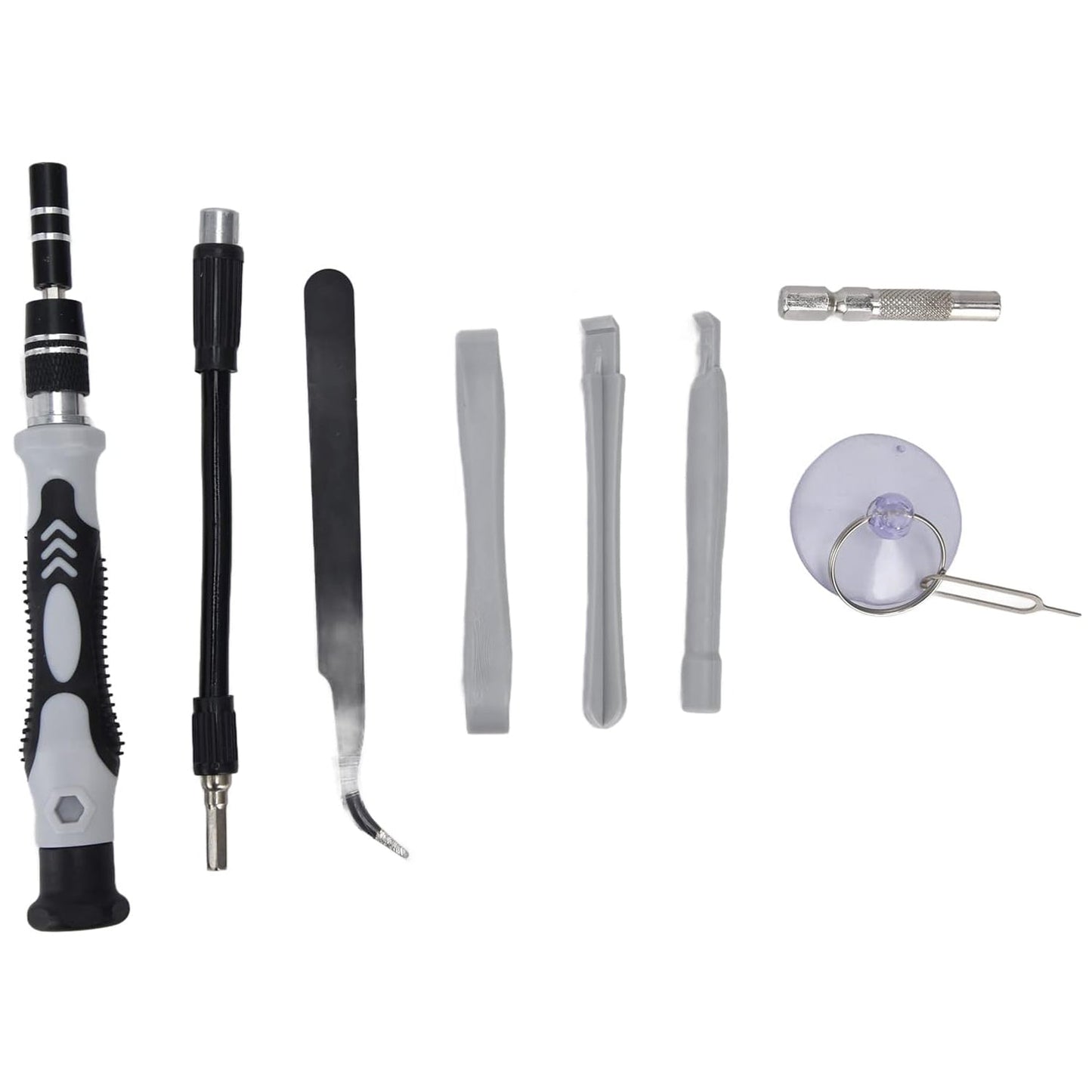 electronic repair kit with anti-static tweezers and tools, screwdriver toolkit for camera, watch and small device repair