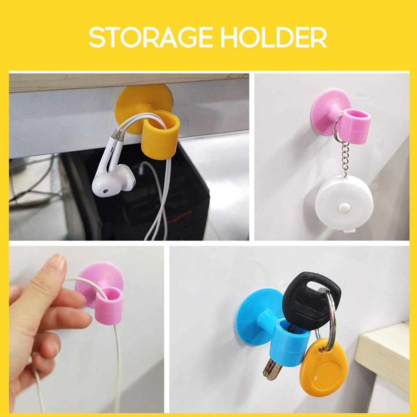Anti-collision mini door stopper with silicone crash pad, silicone door stopper, wall protector stopper, anti-collision pad, self-suction door stop, mini door handle bumper, reusable silicone crash pad, door stopper 6 pcs, handle wall guard