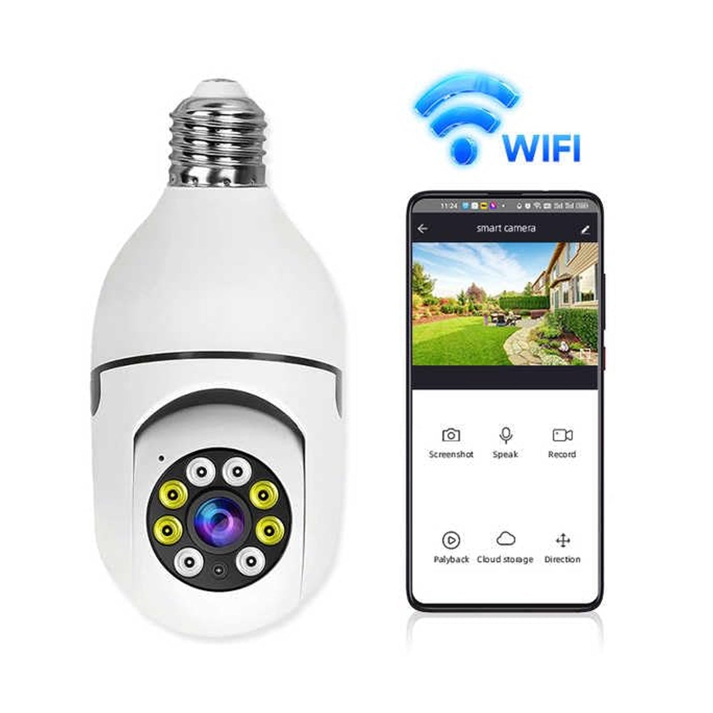 wireless IP camera for real-time monitoring and alerts, compact fisheye lens camera with remote access, WiFi CCTV security camera with night vision and recording, v380 wireless camera for room and shop security, affordable IP camera for full-room coverage in India
