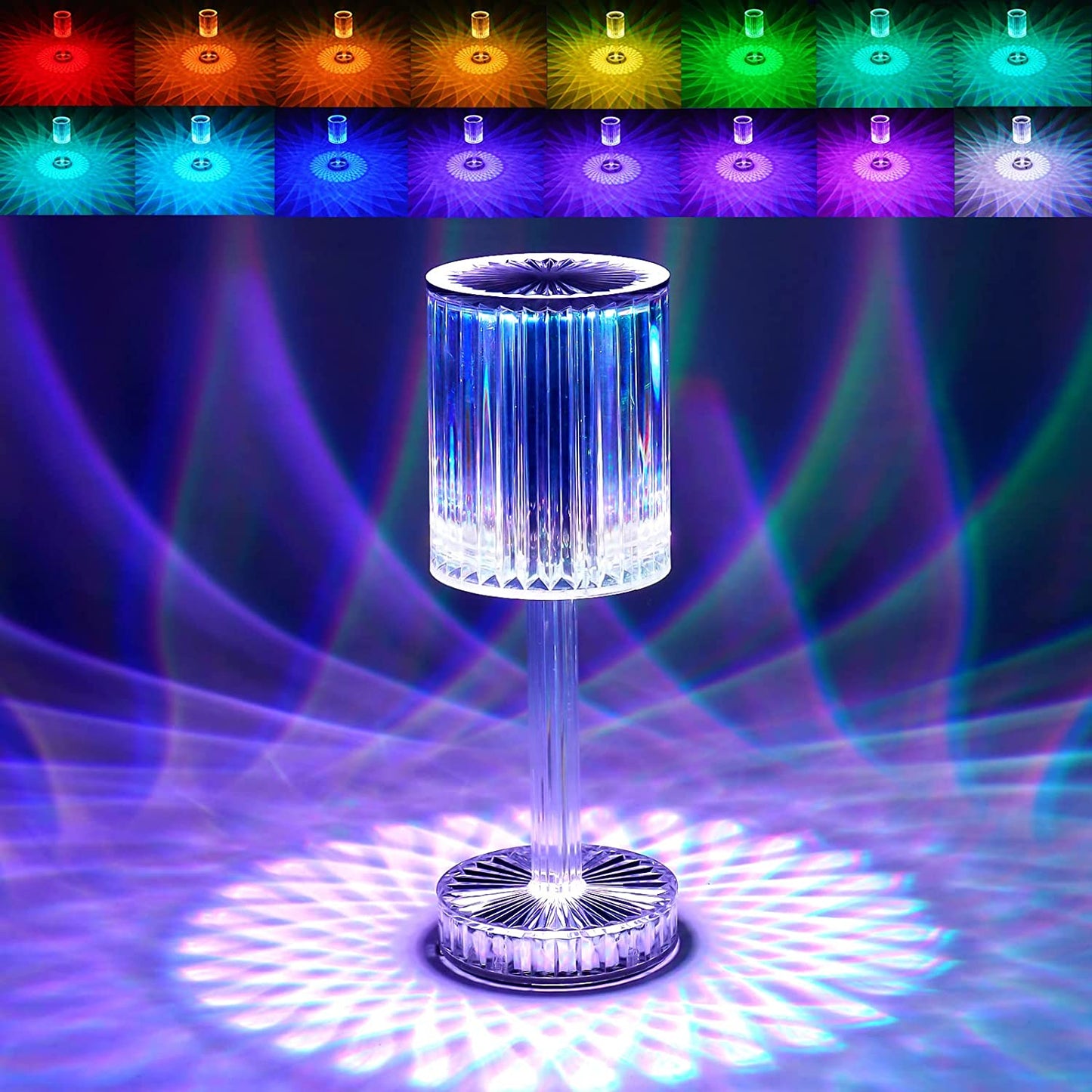 crystal table lamp, touch control lamp, usb table lamp, color changing lamp, nightstand lamp, bedroom lamp, modern desk lamp, led crystal lamp