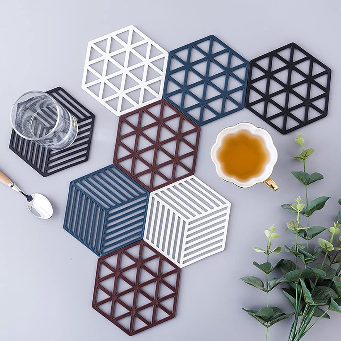 PVC cup mat, tea coaster, heat resistant mat, anti-hot cup pad, non-slip placemat, bowl mat, hollow coaster, table protector, silicone cup coaster