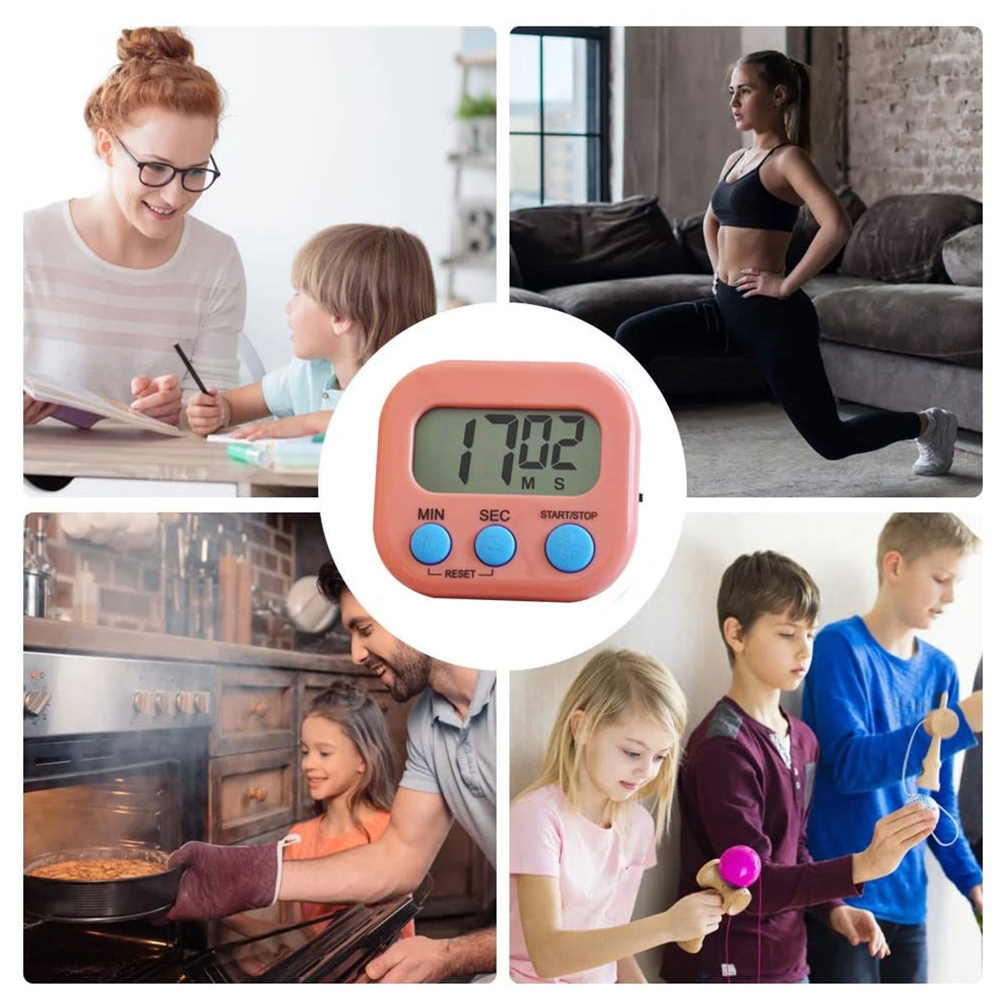 Kitchen timer with big digits for easy reading, digital kitchen timer, countdown timer, cooking timer clock, study timer, office timer, kitchen stopwatch, large display timer, timer for kids, 99 min timer
