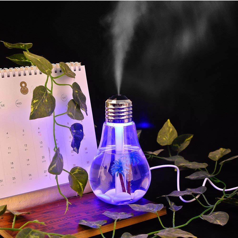 Device showing automatic spray function for sanitizer and air freshener use. bulb humidifier, LED humidifier, air freshener humidifier, USB humidifier for car, cool mist humidifier, night light air purifier, multicolor humidifier