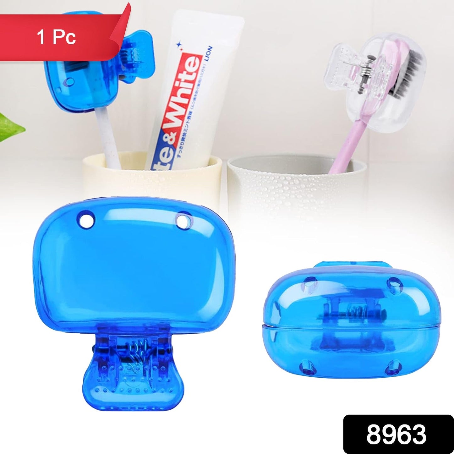 plastic hygiene caps for toothbrush heads, toothbrush cover for travel bag and suitcase, toothbrush head guard cap for kids and adults, compact toothbrush protector for bathroom use, easy-fit toothbrush cap for hygiene protection